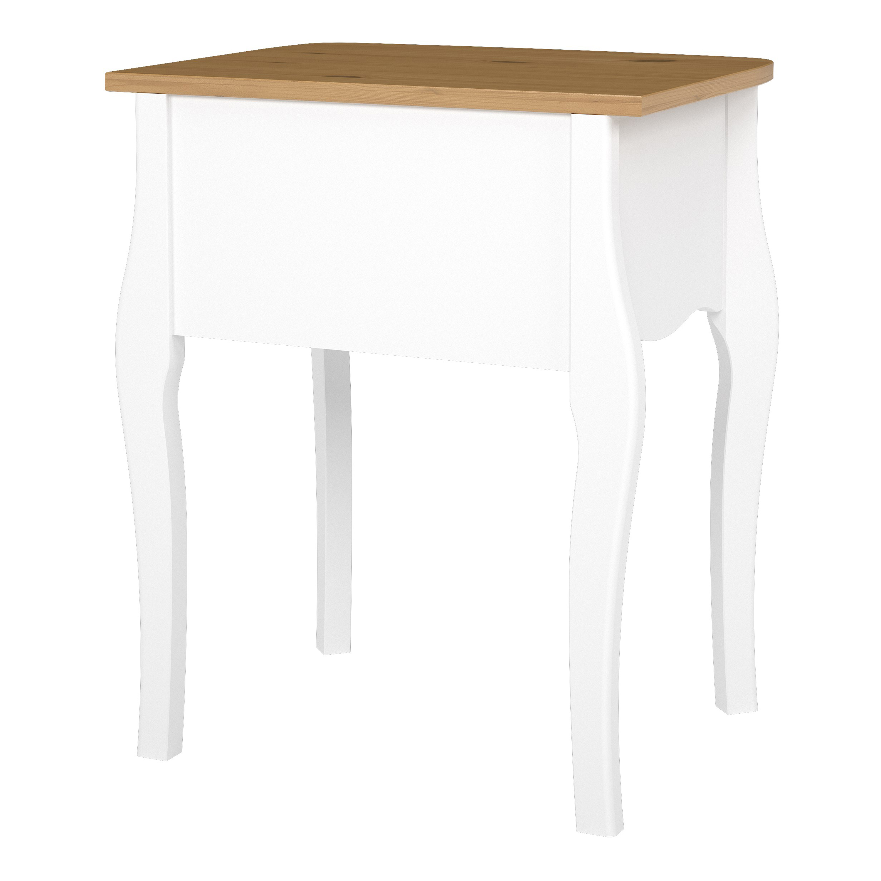 Baroque Nightstand in Pure White Iced Coffee Lacquer - Image 2