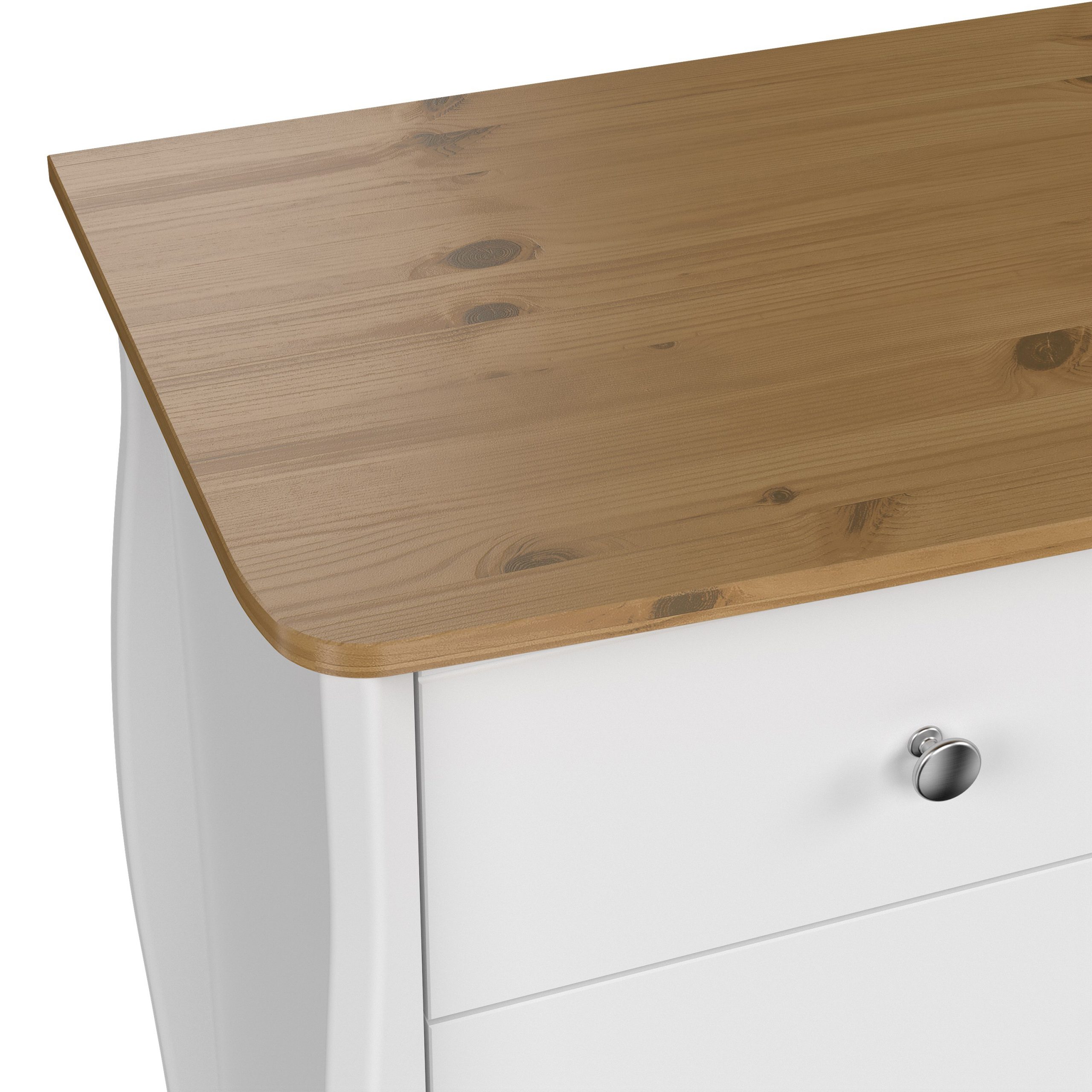 Baroque Sideboard 2 Doors 1 Drawer in Pure White Iced Coffee Lacquer - Image 5