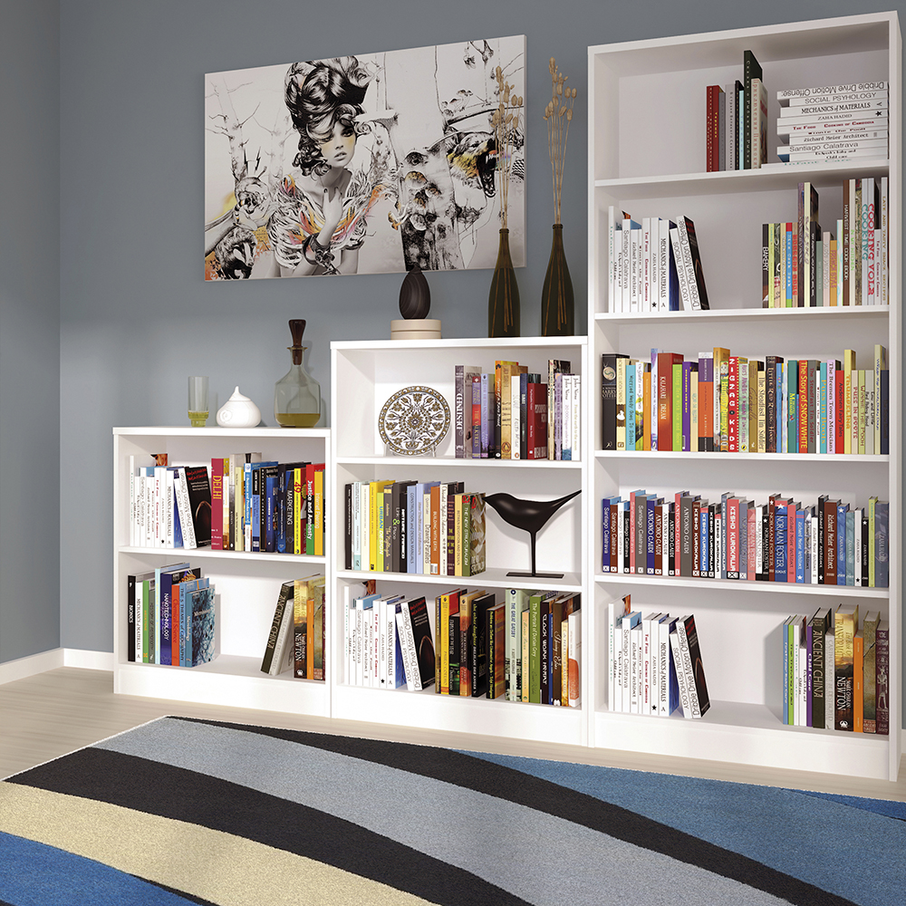 4 You Medium Wide Bookcase In Pearl White - Image 2