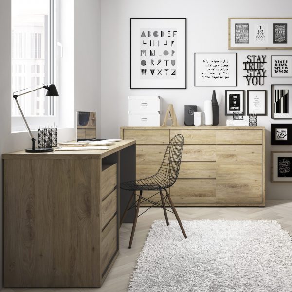 Shetland 3 Drawer Desk - Image 3