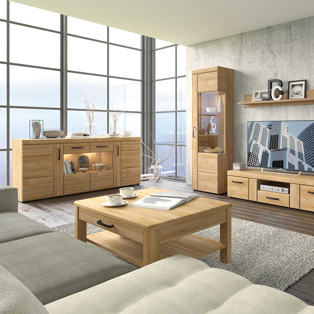 Cortina Wall Shelf 117cm in Grandson Oak - Image 2