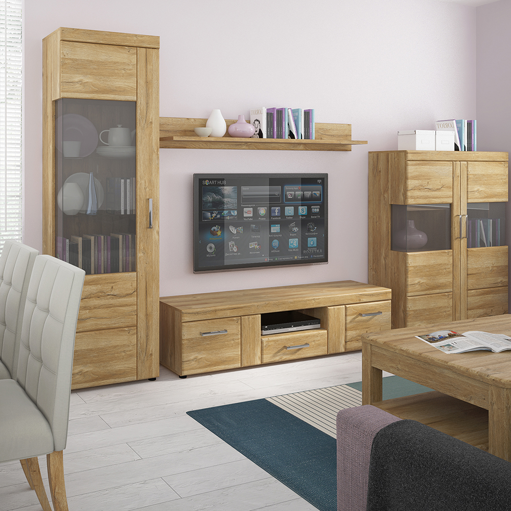 Cortina Wall Shelf 156cm in Grandson Oak - Image 3