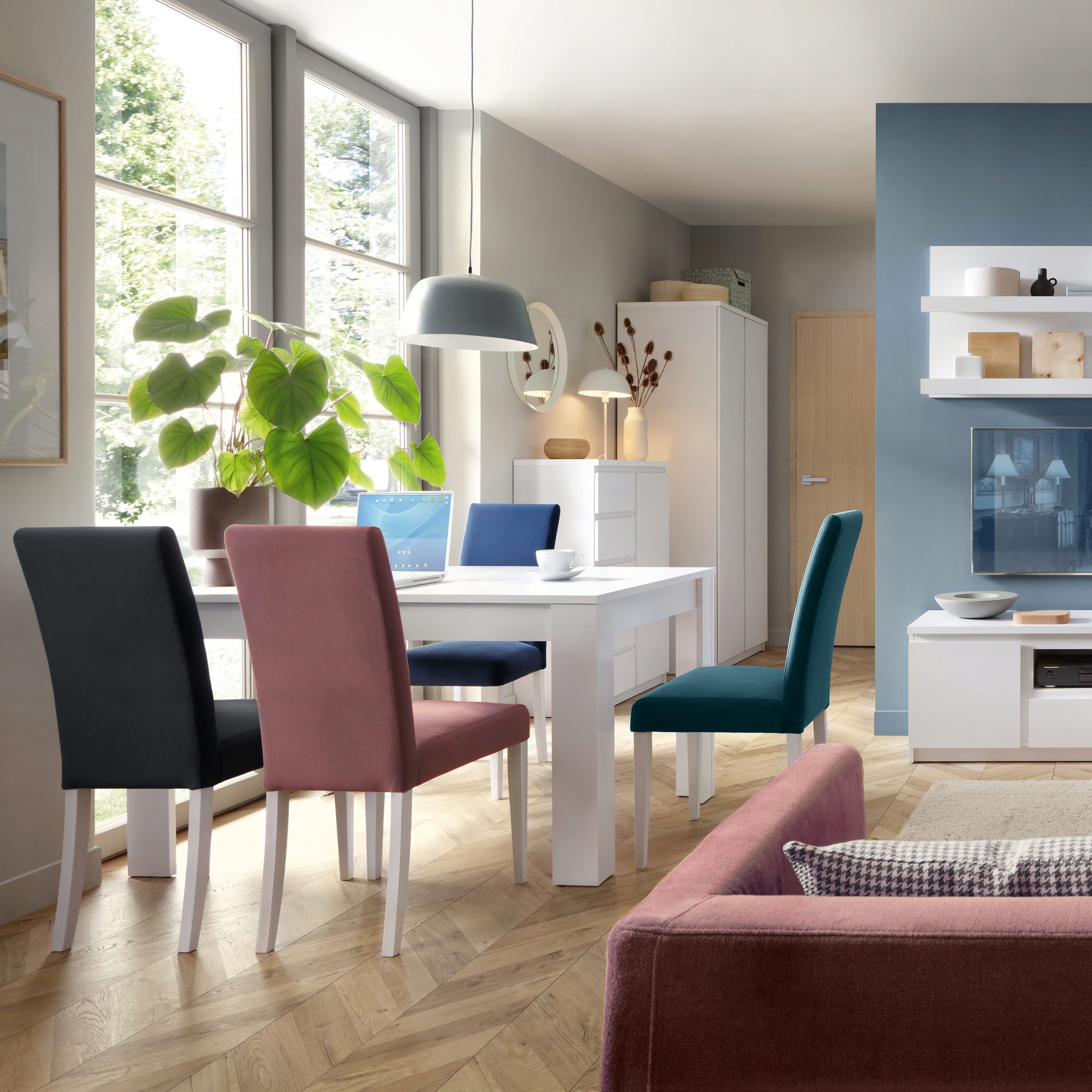 Fribo Extending Dining Table 140-180cm in White - Image 2