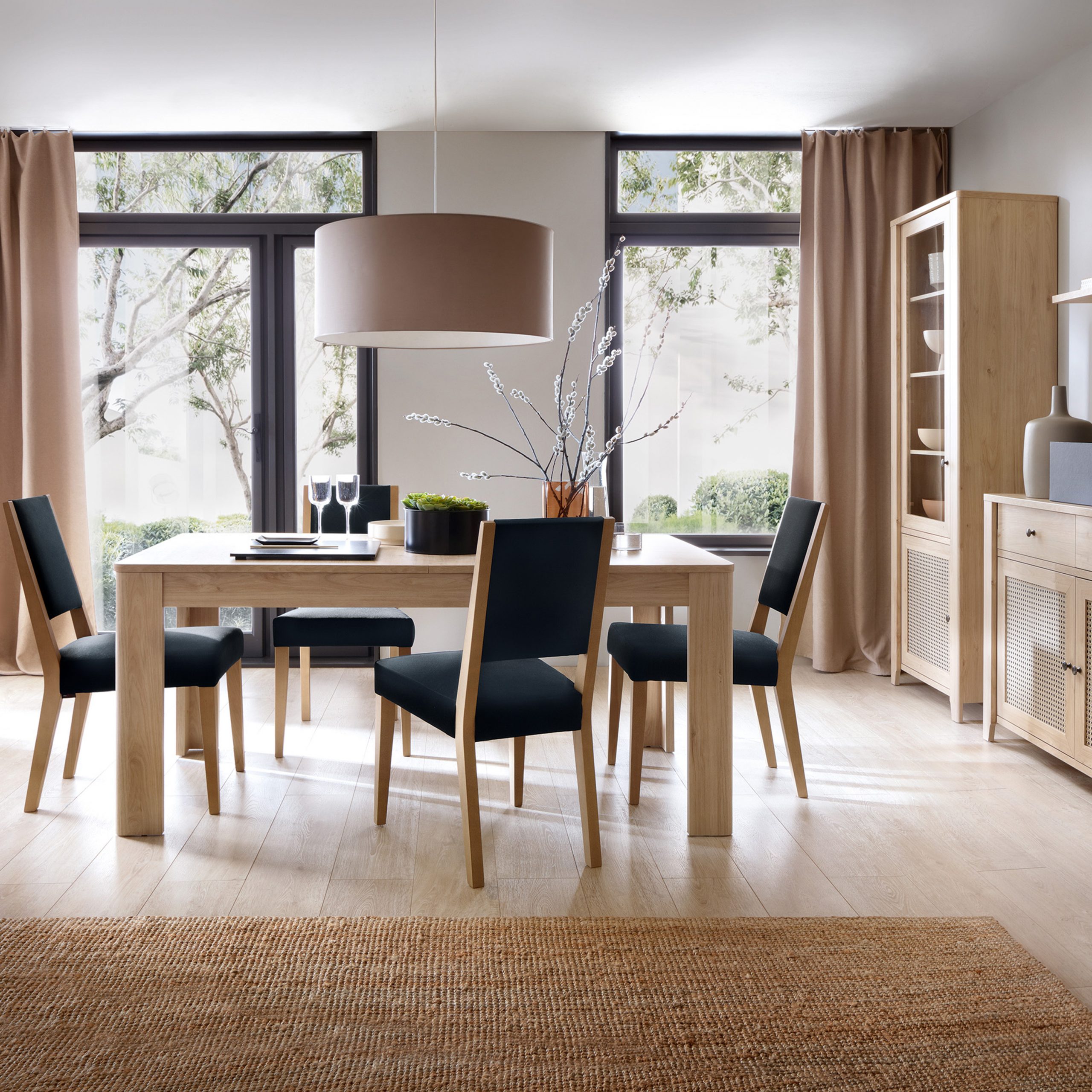 Cestino Extending Dining Table 160-200cm In Jackson Hickory Oak - Image 2