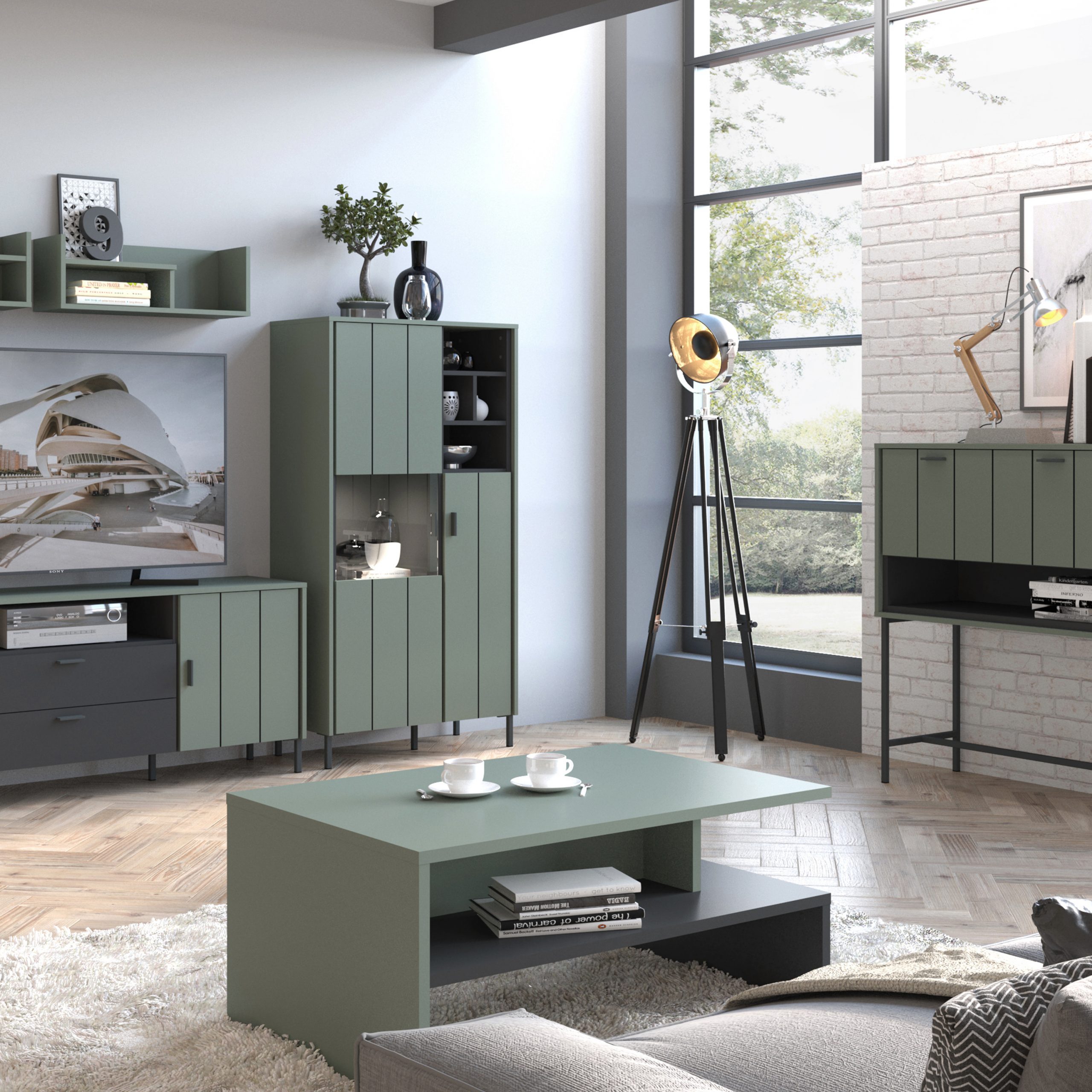 Arundel Coffee Table in Green/Grey - Image 2