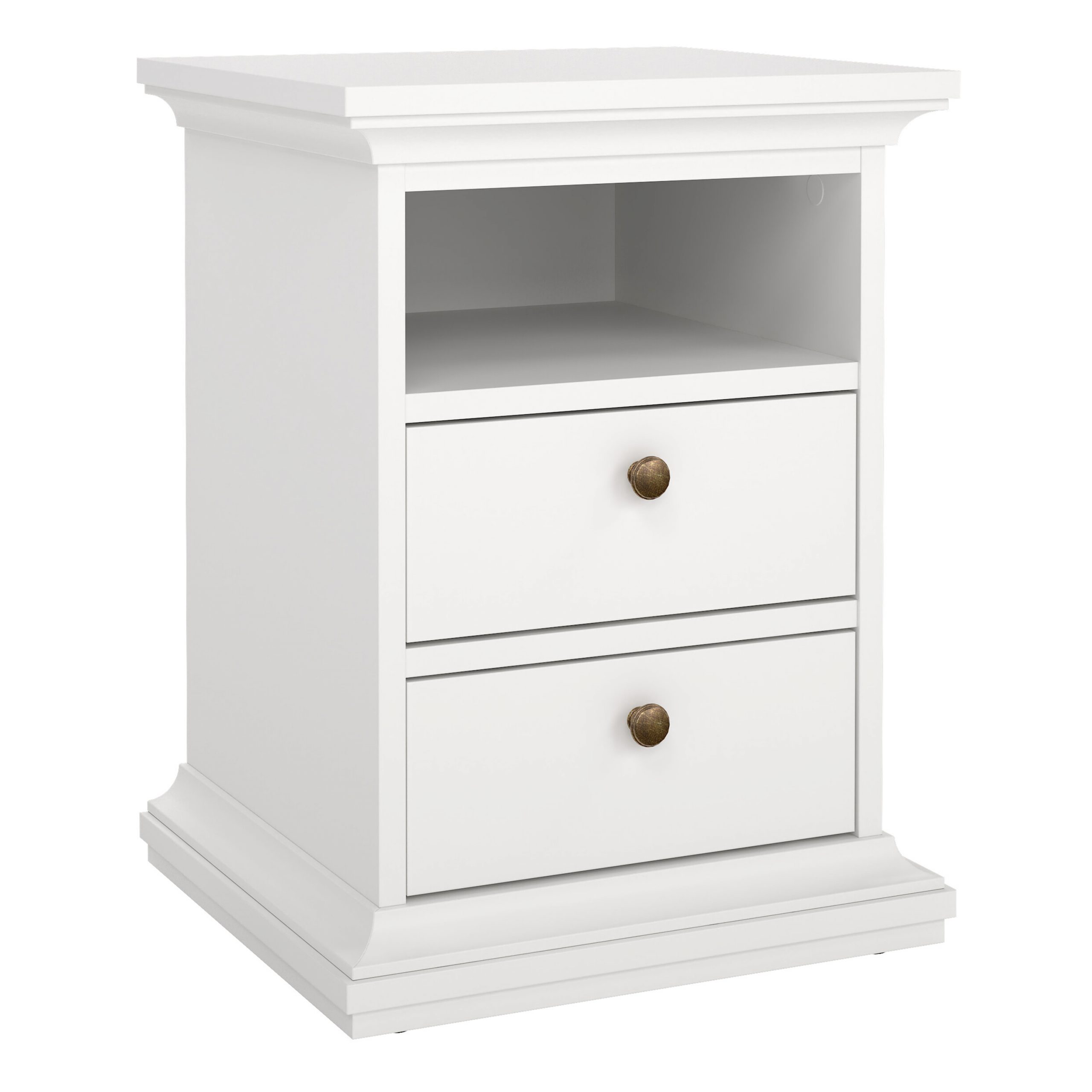 Paris Bedside 2 Drawers in White