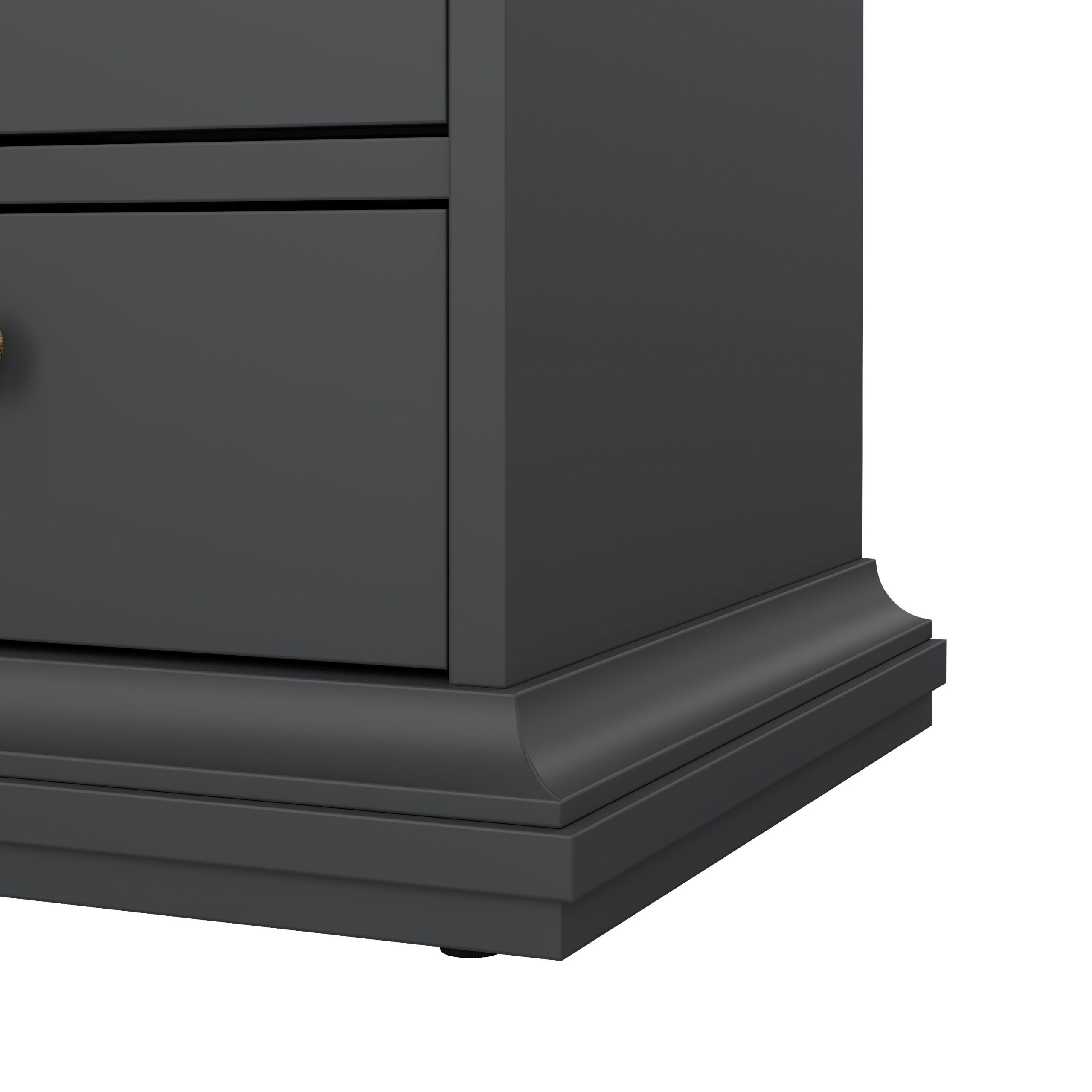 Paris Bedside 2 Drawers in Matt Grey - Image 8