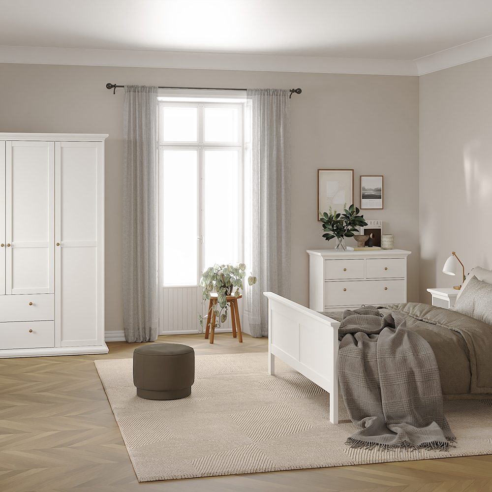 Paris Chest of 4 Drawers in White - Image 4