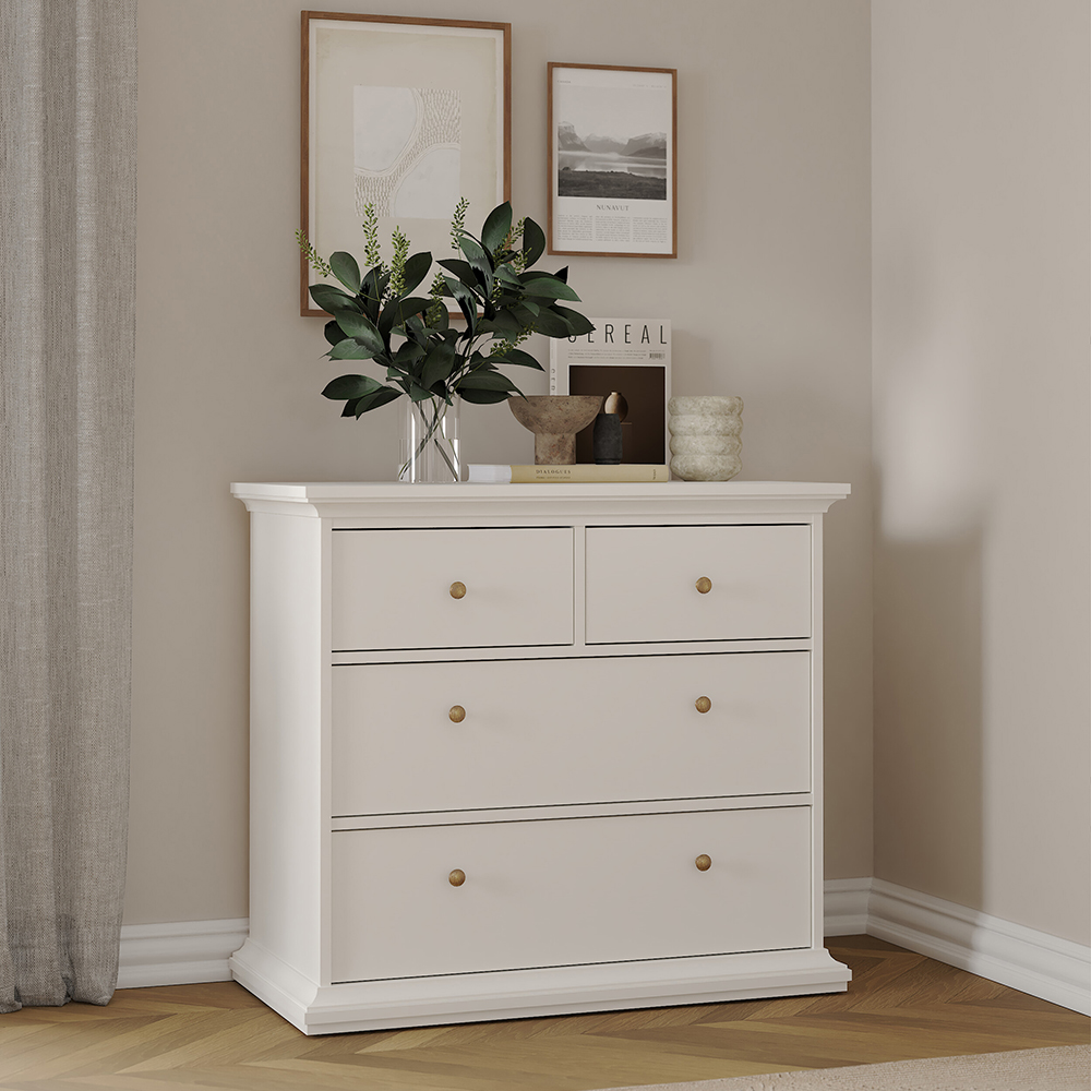 Paris Chest of 4 Drawers in White - Image 7