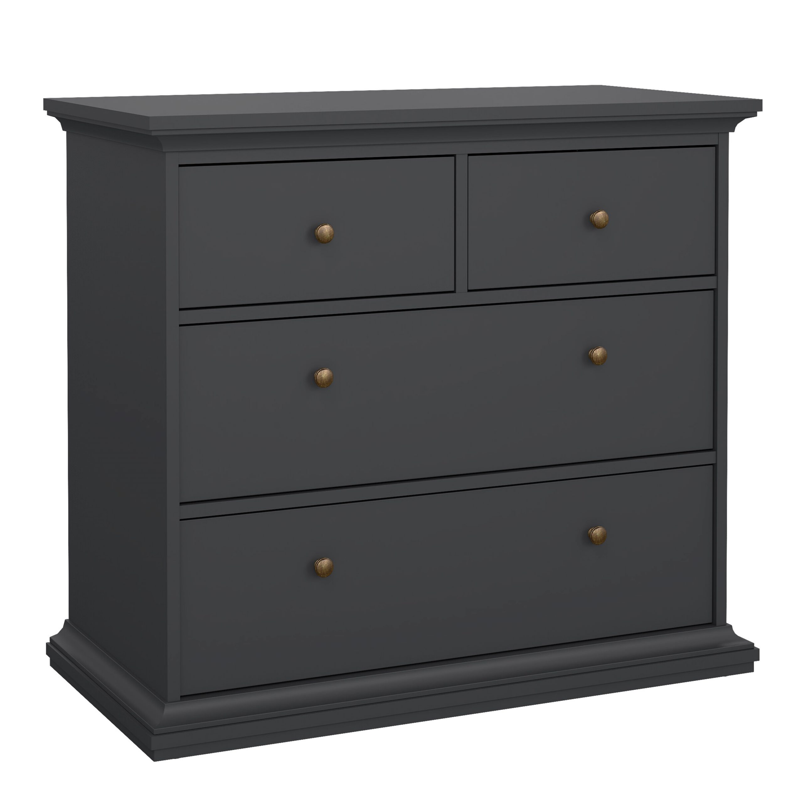 Paris Chest of 4 Drawers in Matt Grey
