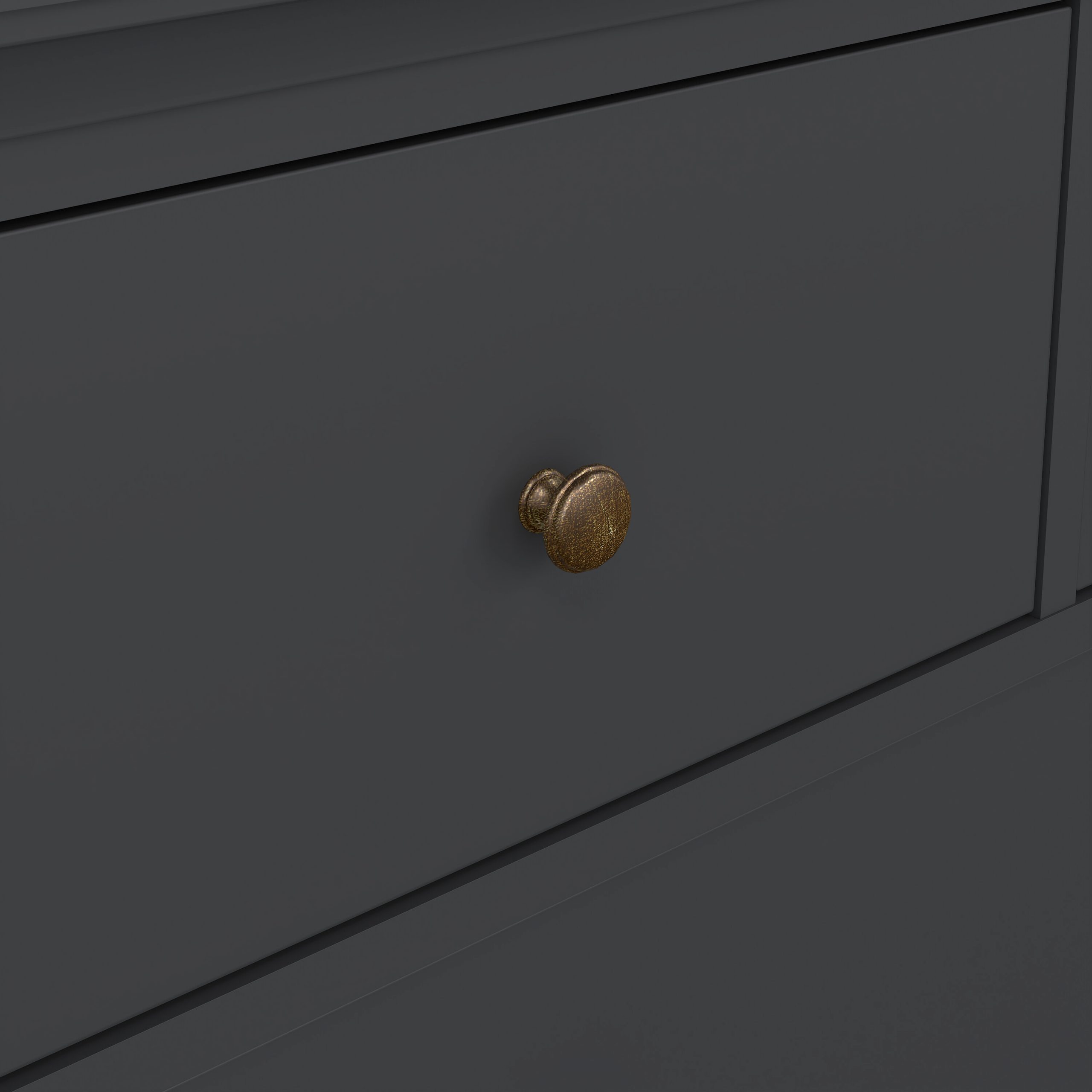 Paris Chest of 4 Drawers in Matt Grey - Image 8