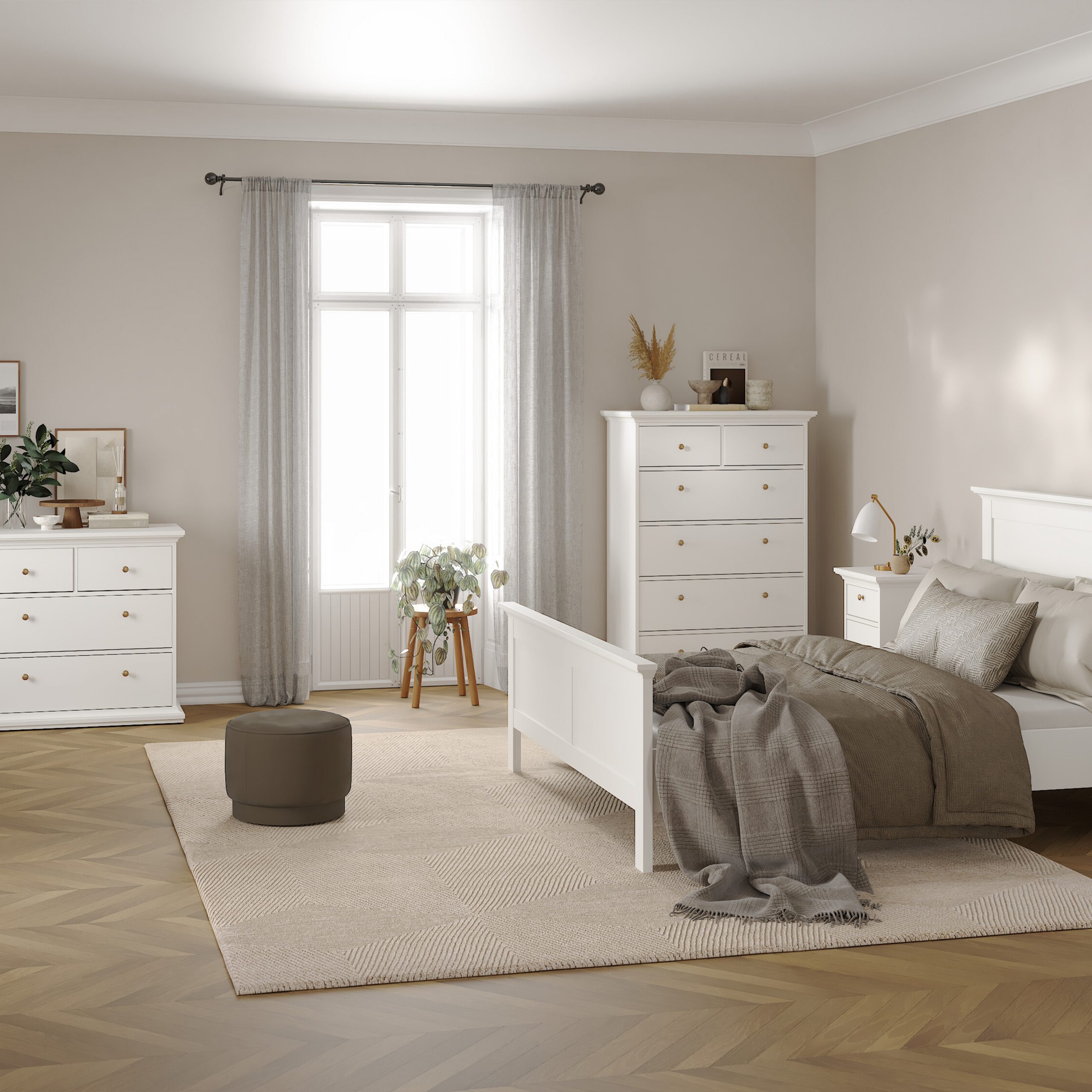 Paris Chest of 6 Drawers in White - Image 4
