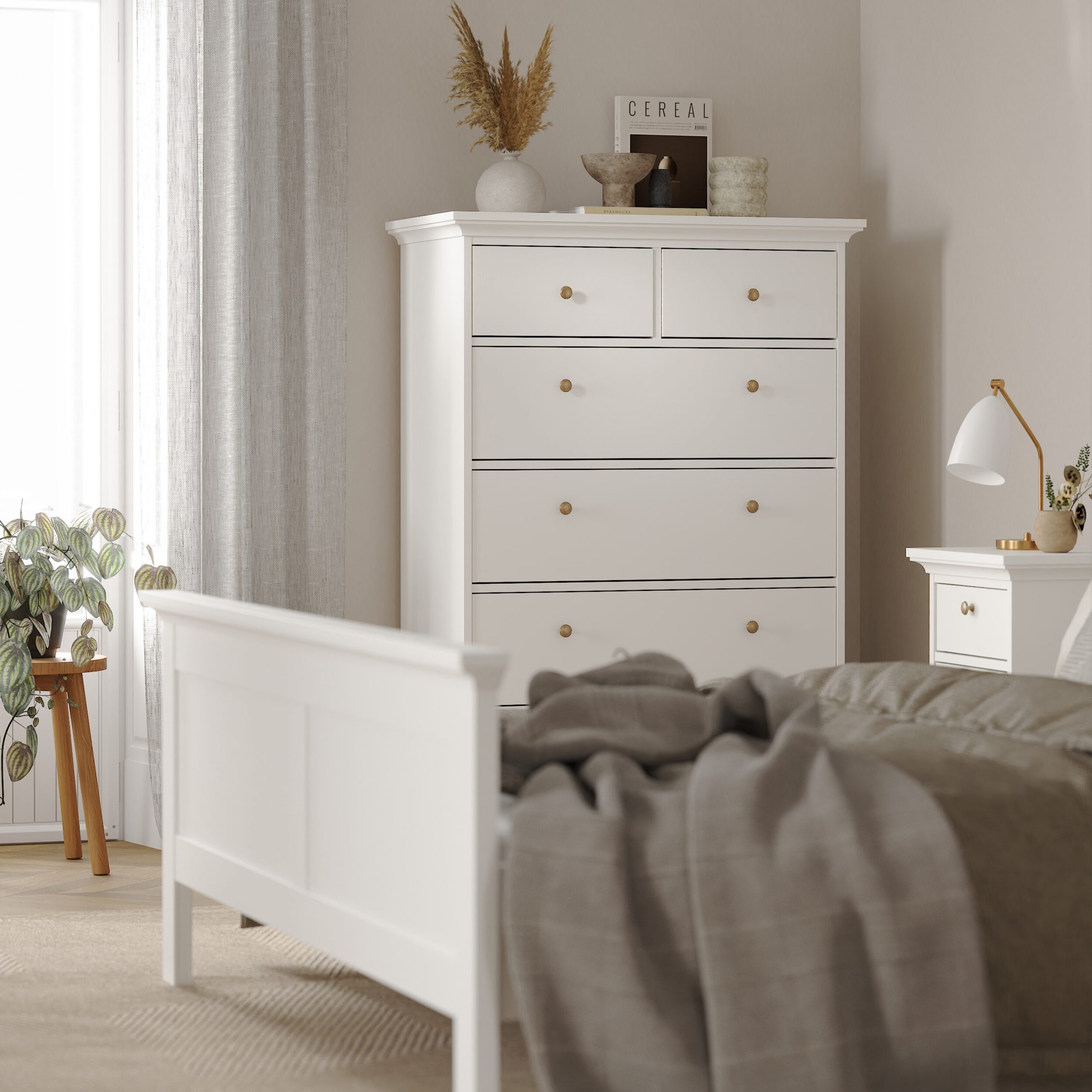 Paris Chest of 6 Drawers in White - Image 5
