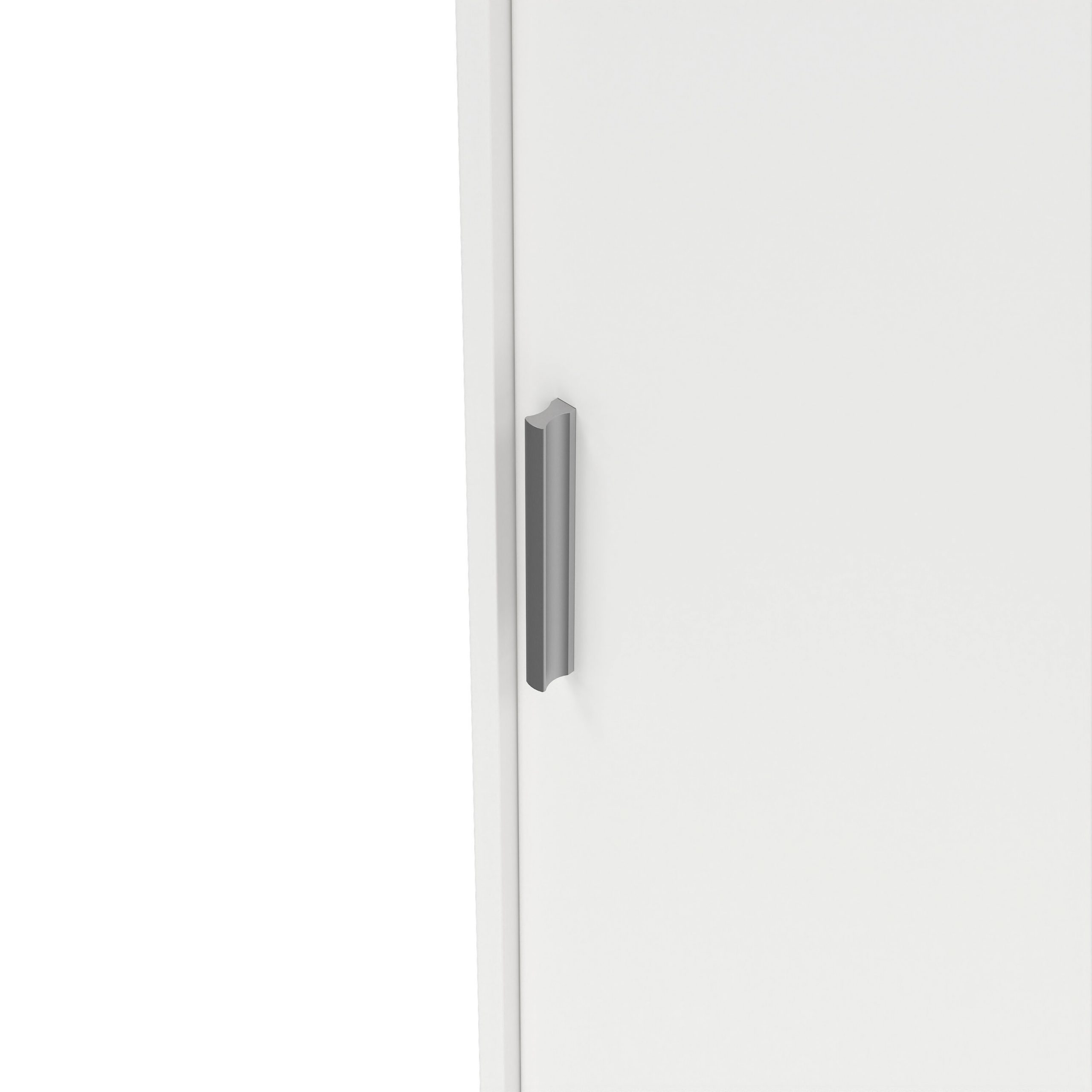 Naia Wardrobe with 2 Sliding Doors + 1 Door + 3 Drawers in White - Image 5