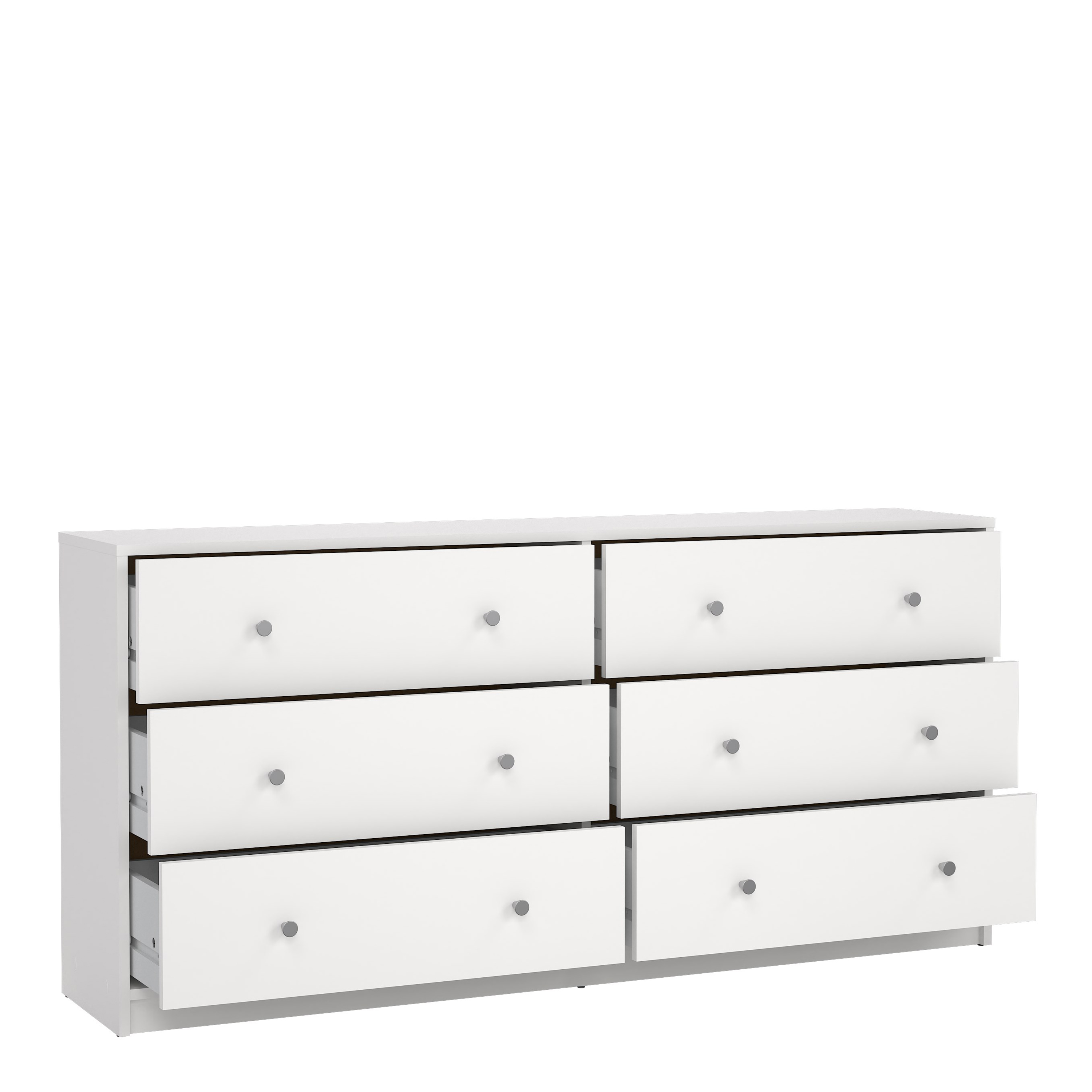 May Chest of 6 Drawers (3+3) in White - Image 3