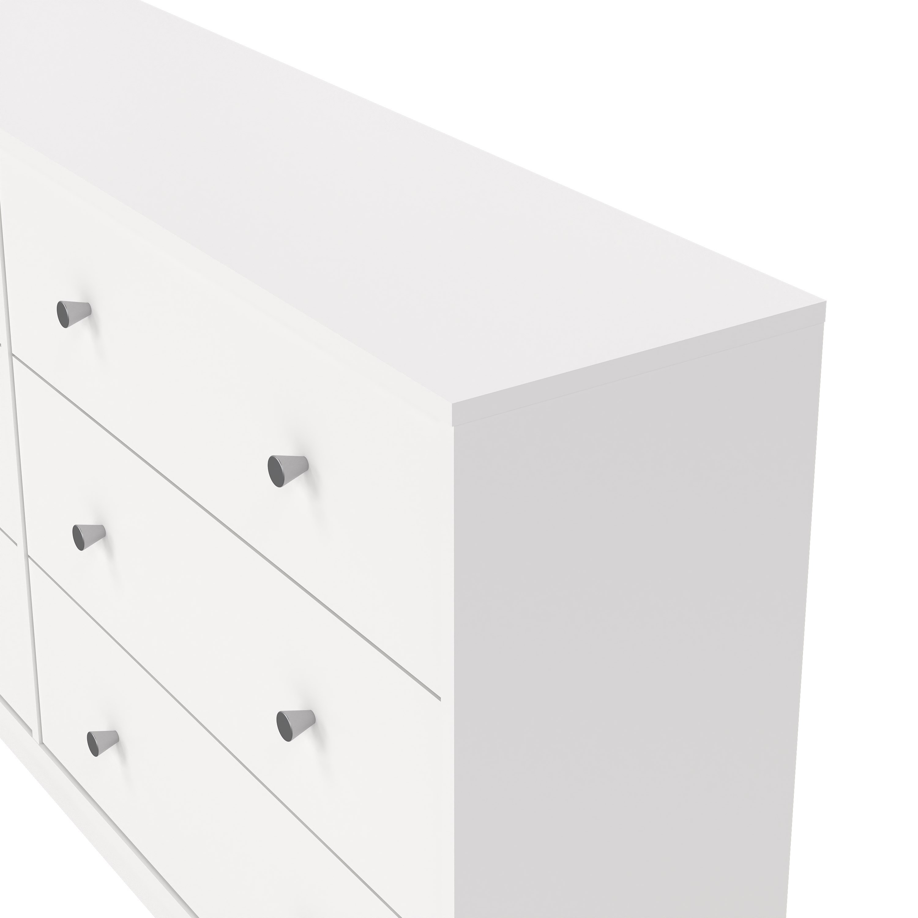 May Chest of 6 Drawers (3+3) in White - Image 6