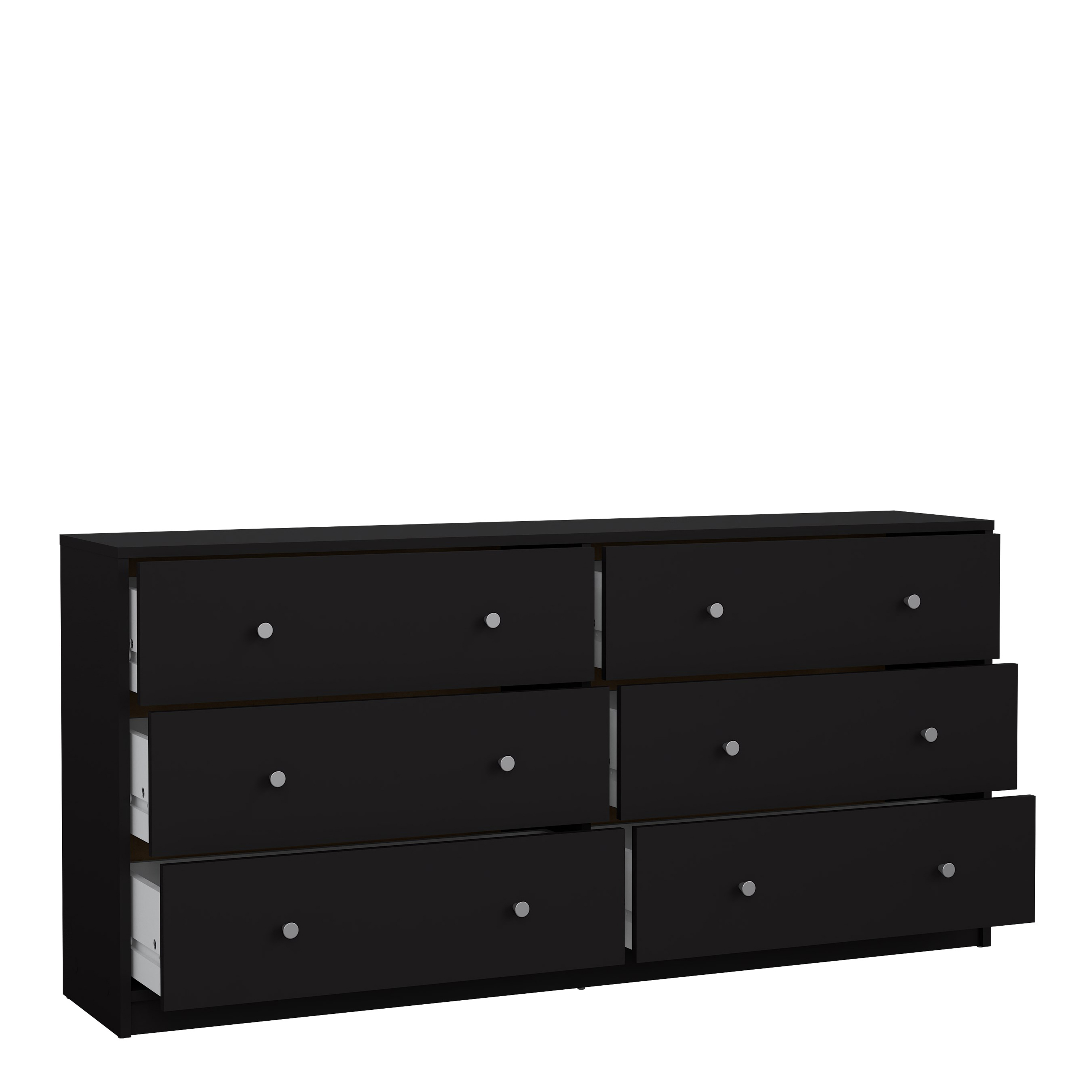 May Chest of 6 Drawers (3+3) in Black - Image 3