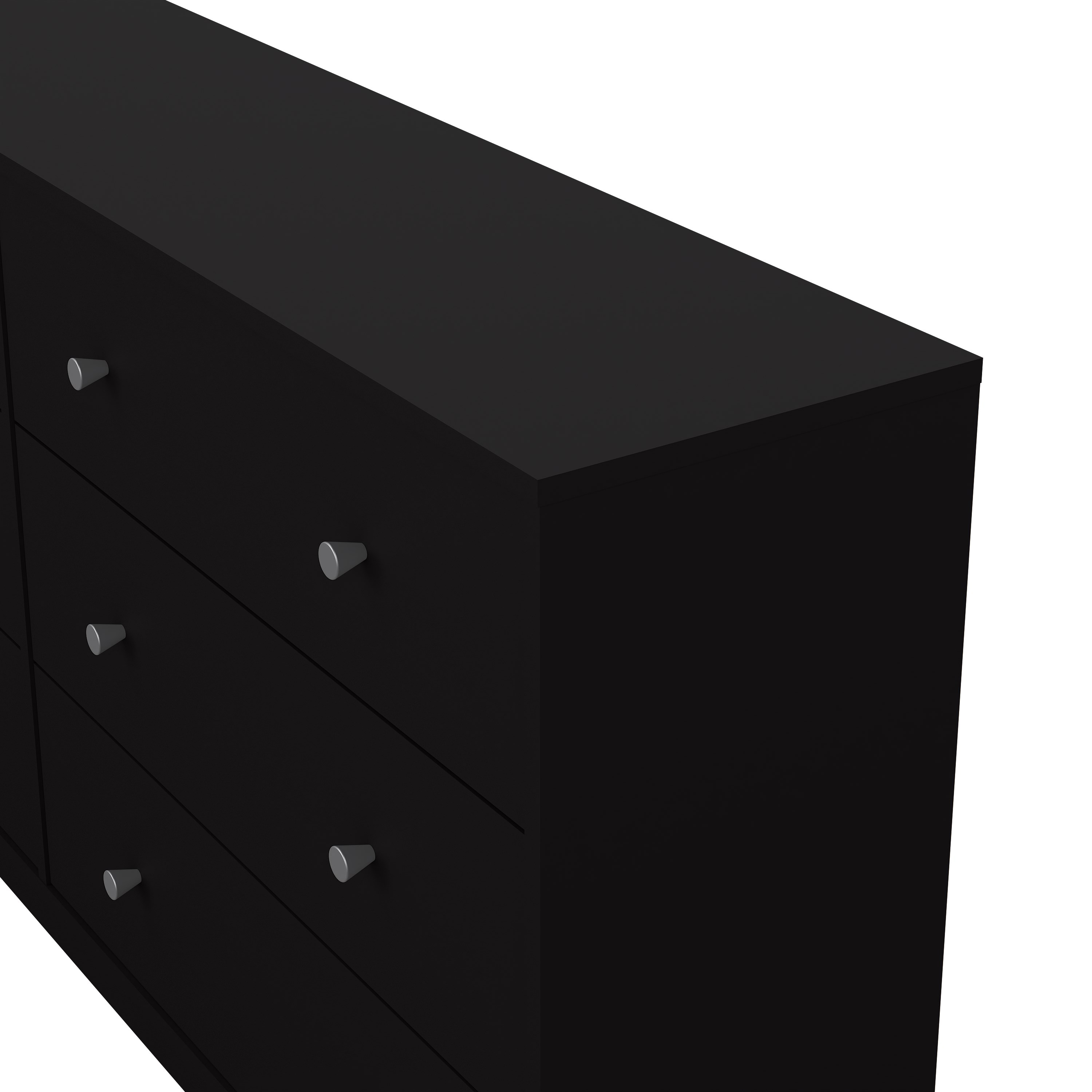 May Chest of 6 Drawers (3+3) in Black - Image 6