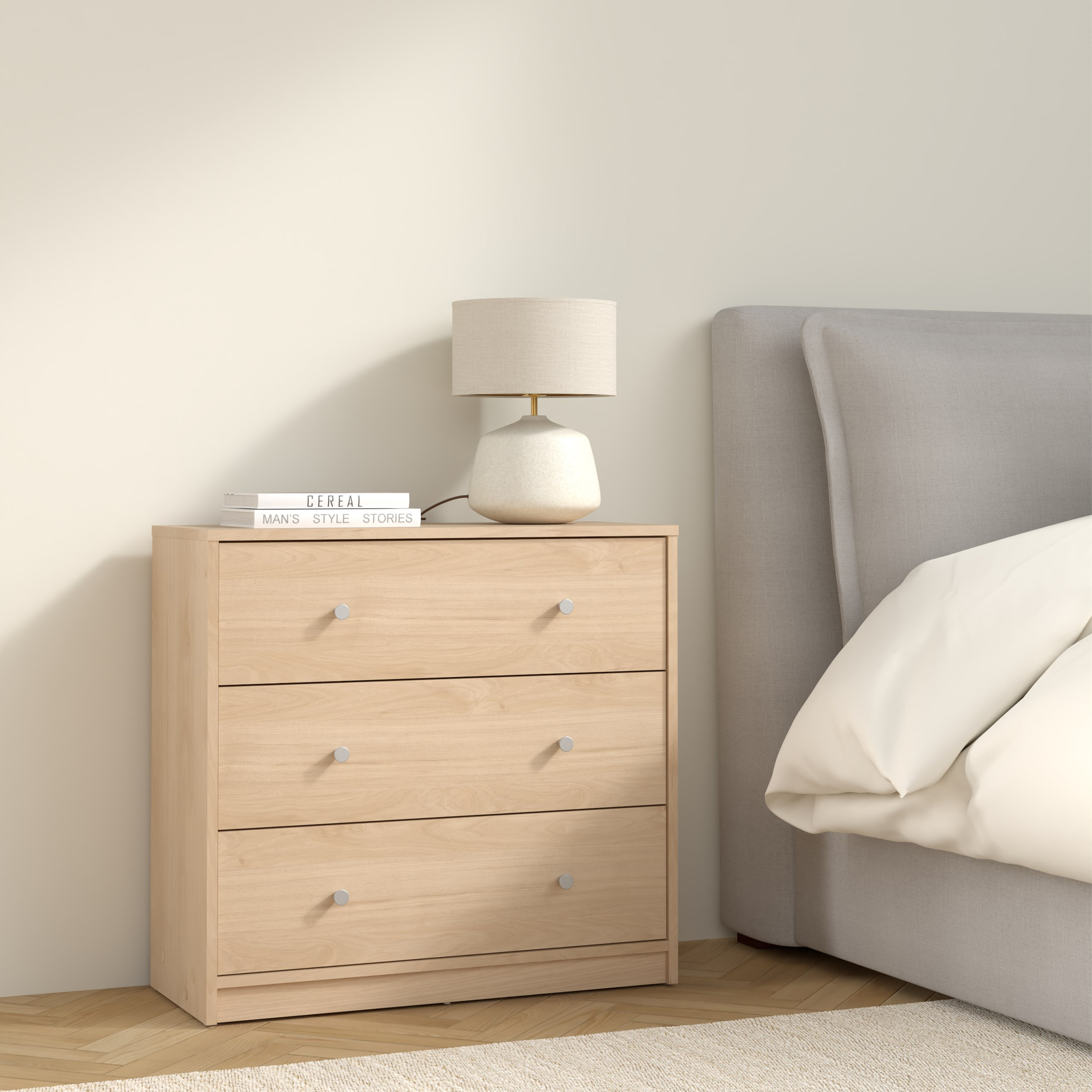 May Chest of 3 Drawers in Jackson Hickory Oak - Image 5