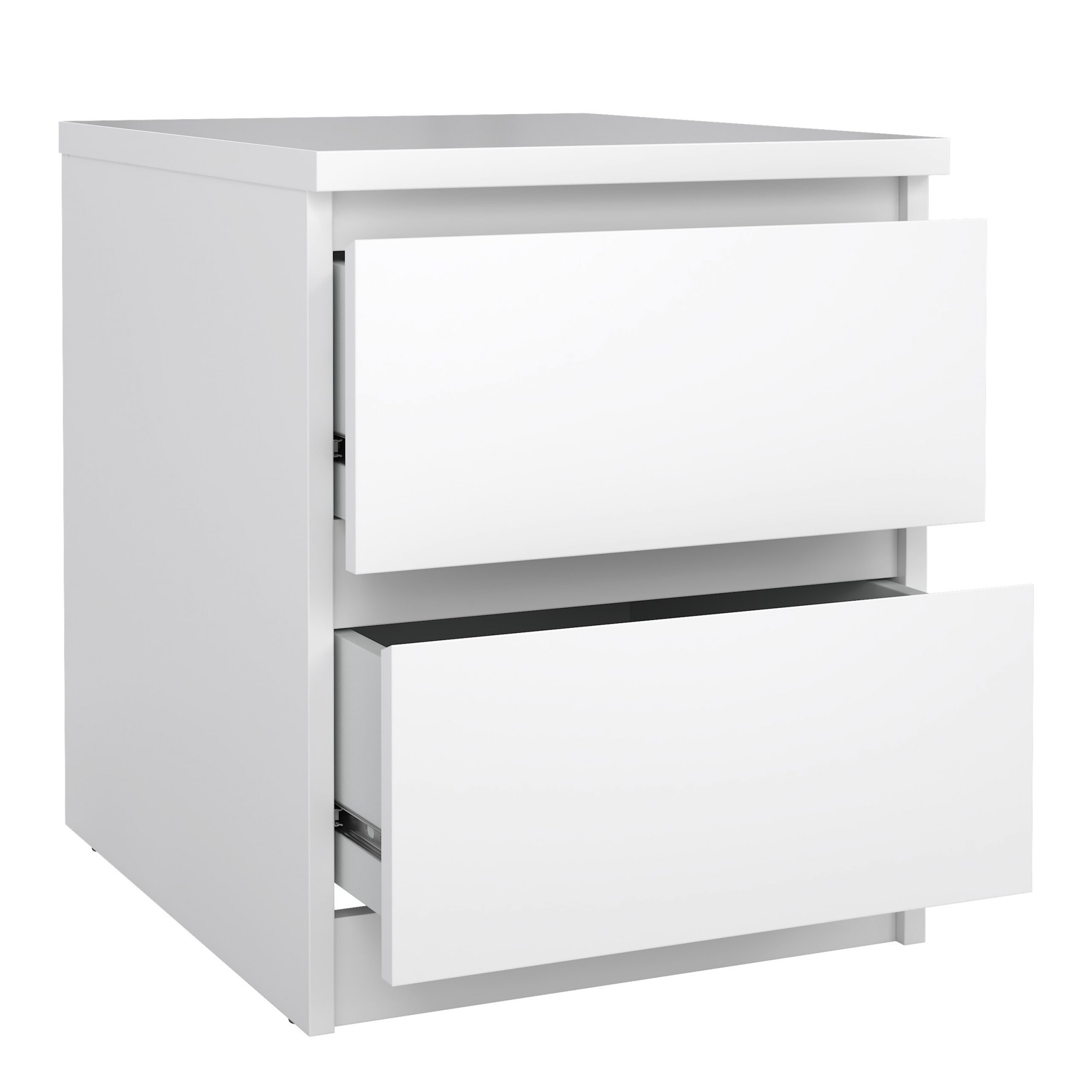 Naia Bedside 2 drawers in White high gloss - Image 2