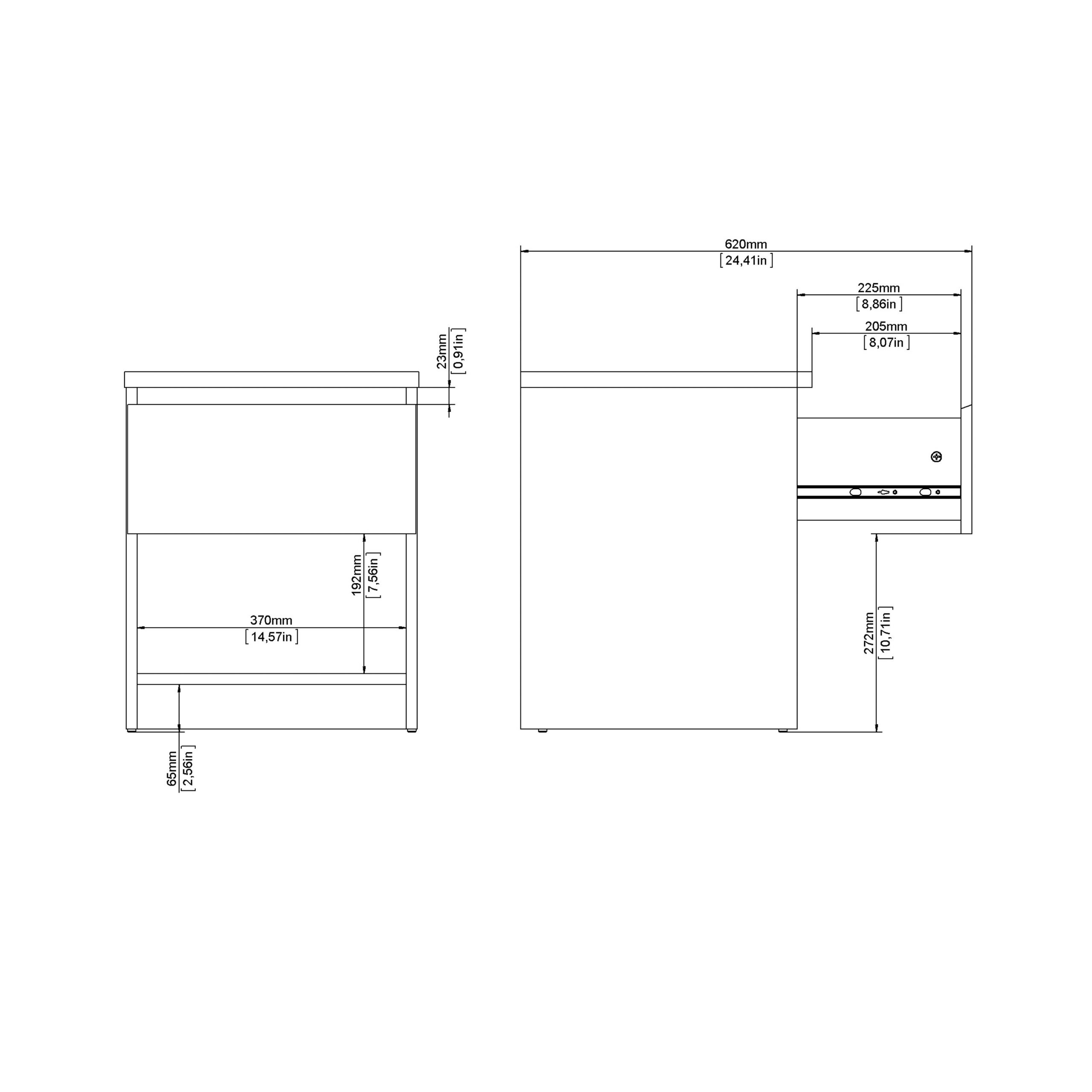 Naia Bedside 1 Drawer 1 Shelf in Cashmere Jackson Hickory - Image 7