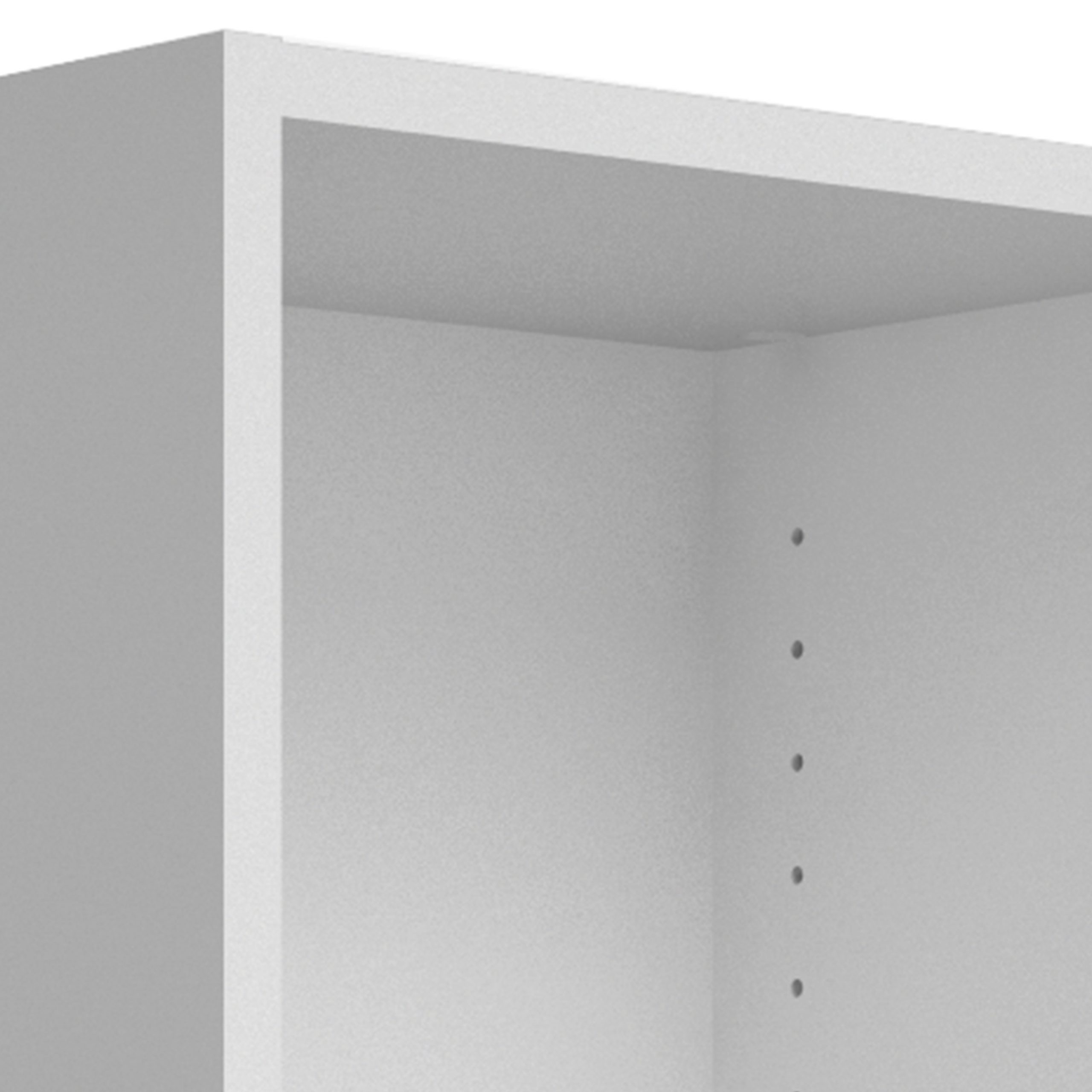 Basic Low Narrow Bookcase (2 Shelves) in White - Image 6