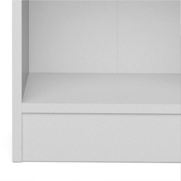 Basic Low Narrow Bookcase (2 Shelves) in White - Image 7