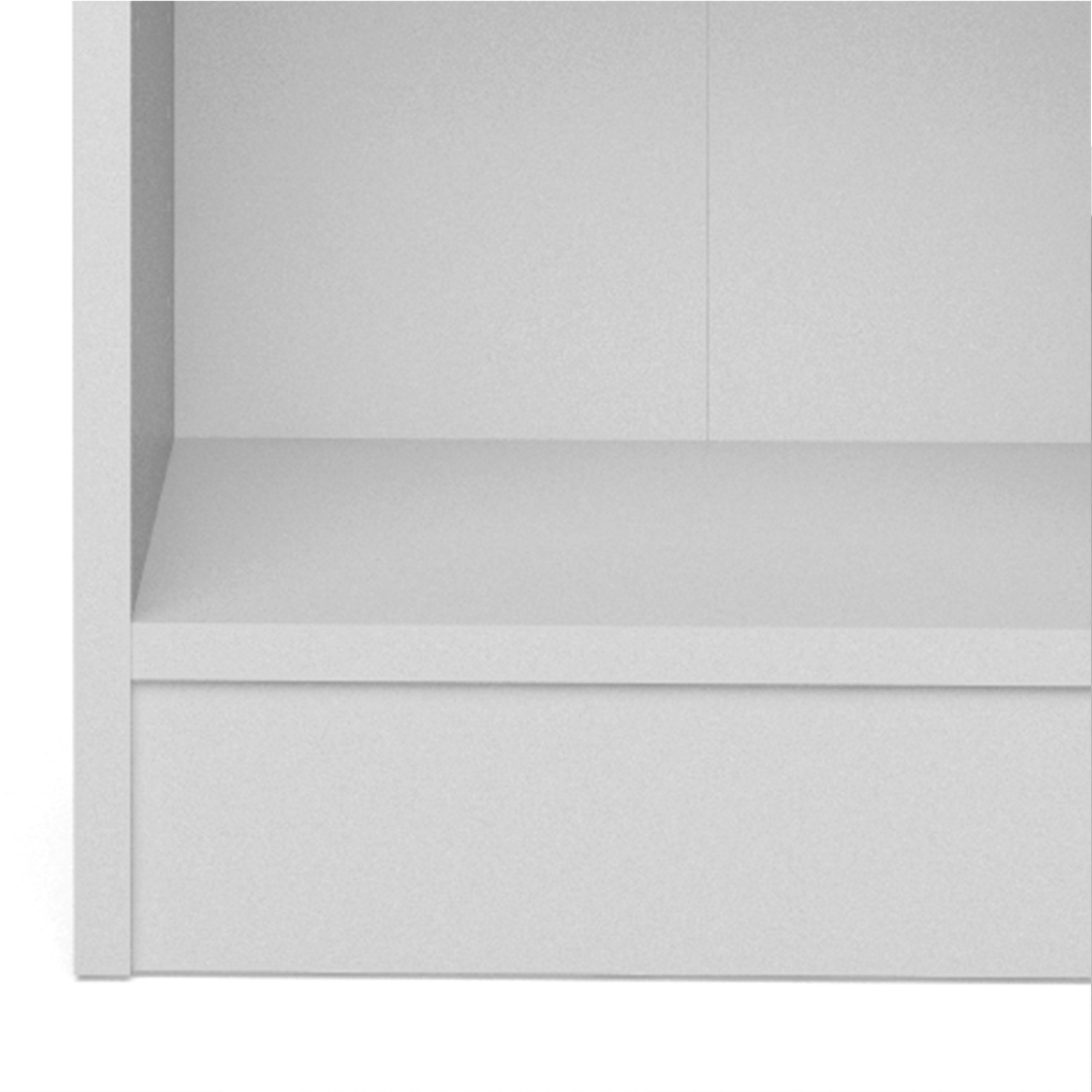 Basic Low Narrow Bookcase (2 Shelves) in White - Image 7