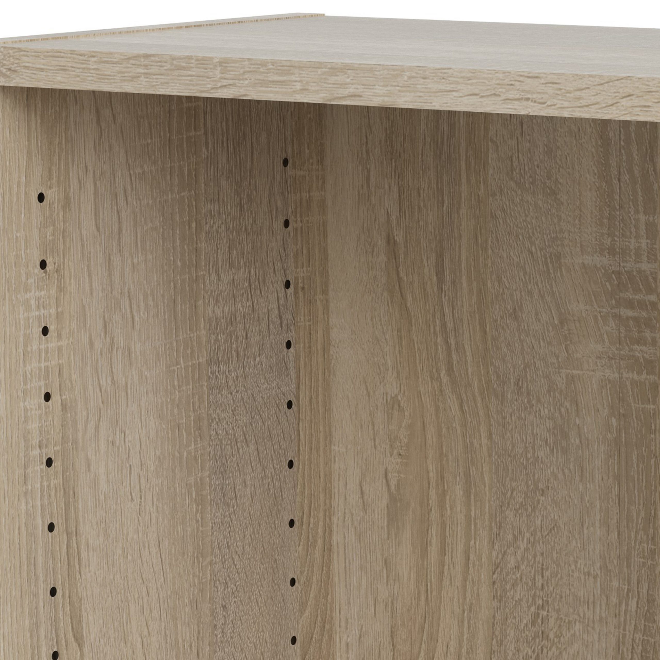 Basic Low Narrow Bookcase (2 Shelves) in Oak - Image 5
