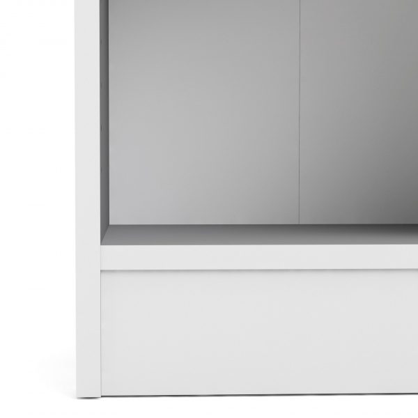 Basic Tall Narrow Bookcase (4 Shelves) in White - Image 5