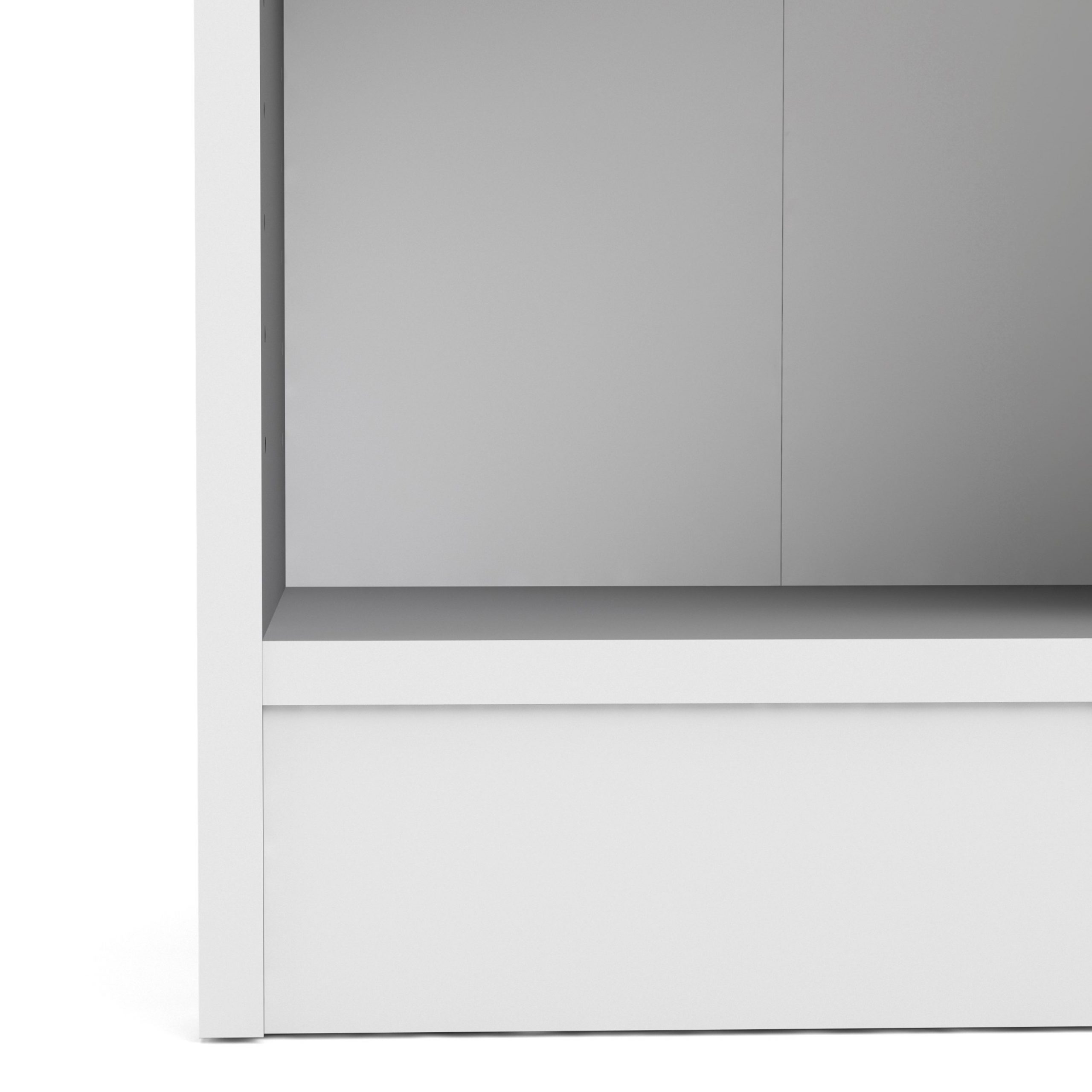 Basic Tall Narrow Bookcase (4 Shelves) in White - Image 5