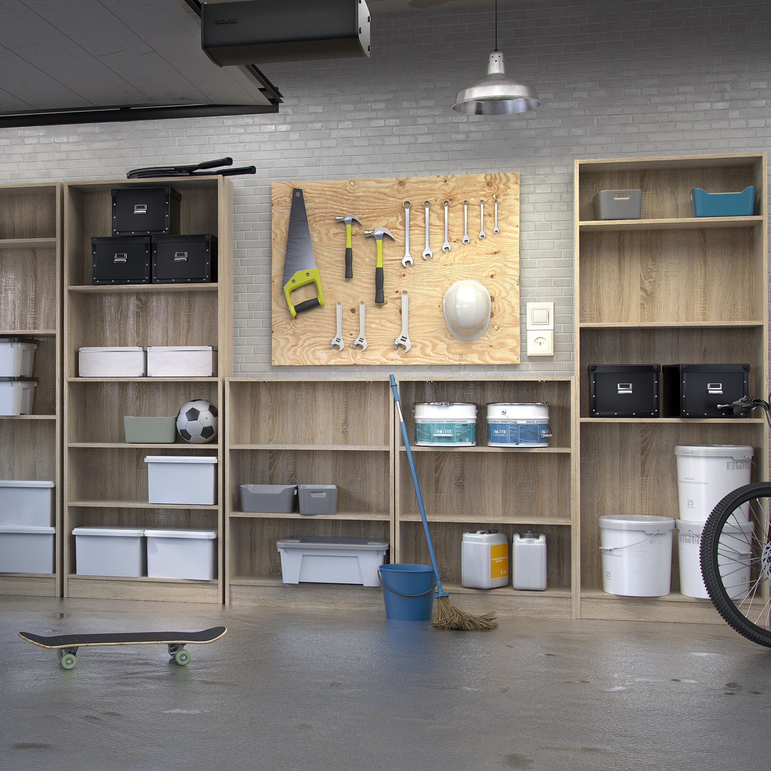 Basic Low Wide Bookcase (2 Shelves) in Oak - Image 4