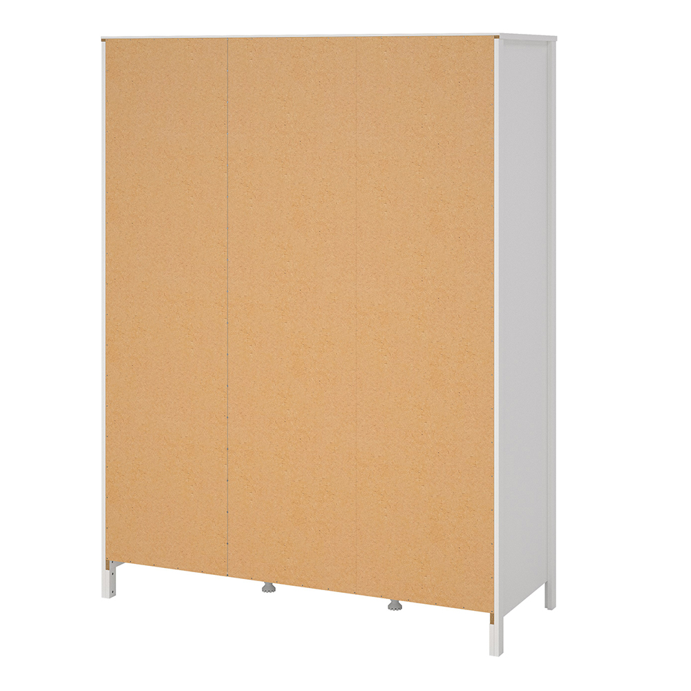 Madrid  Wardrobe with 2 Doors 1 Mirror Door 2 Drawers White - Image 2