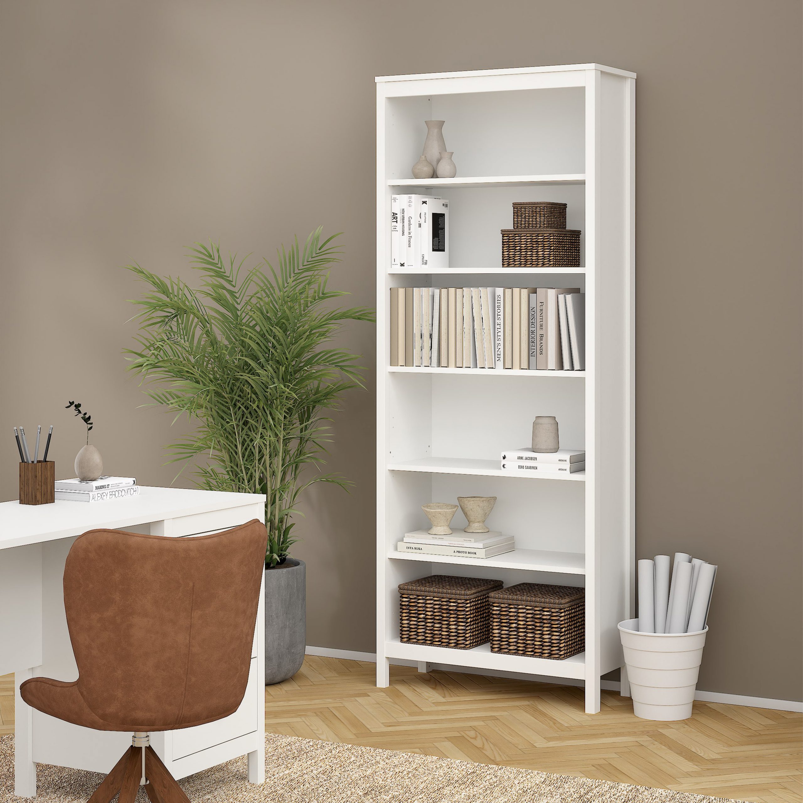 Madrid Bookcase in White - Image 4