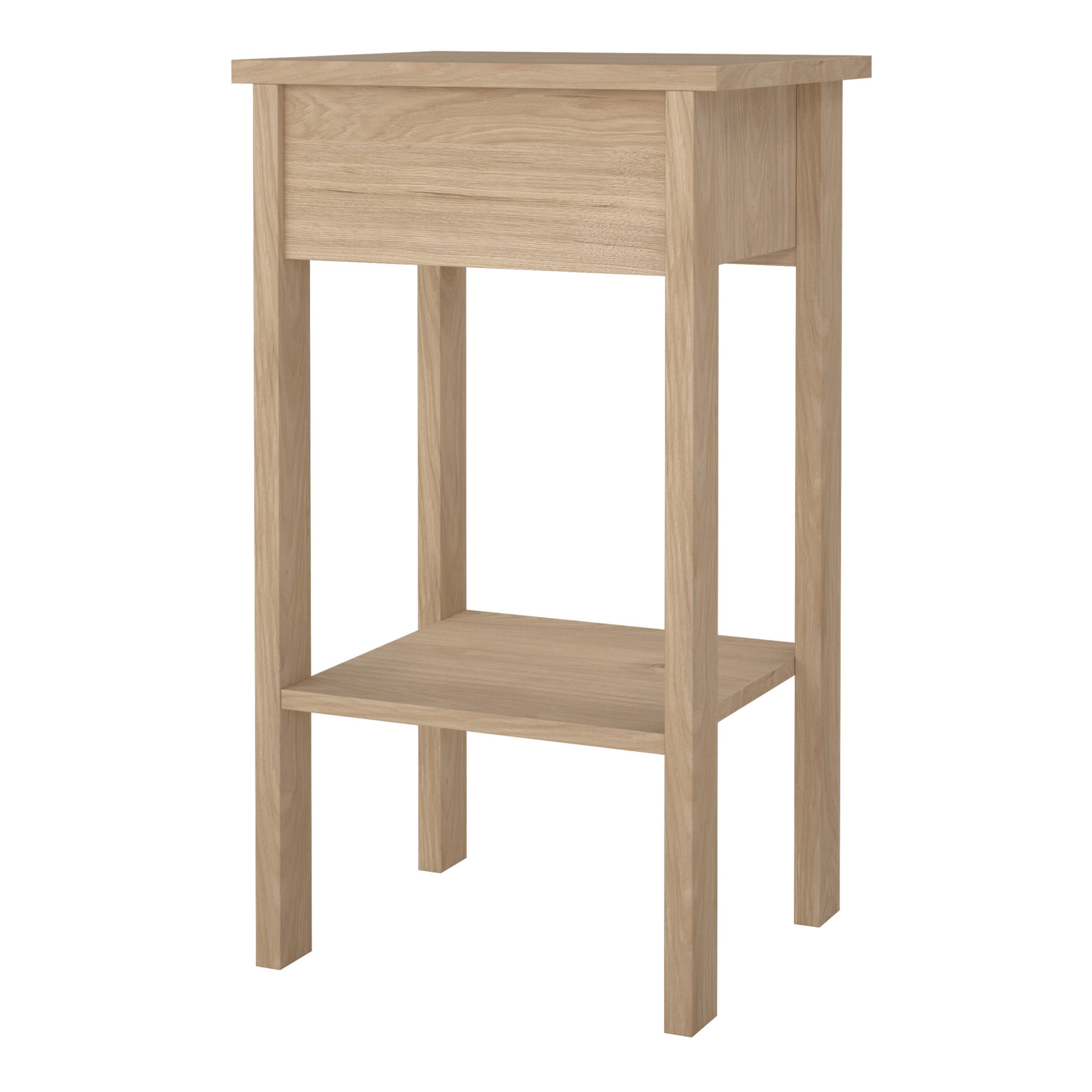 Madrid Bedside Table with 1 Drawers in Jackson Hickory Oak - Image 3