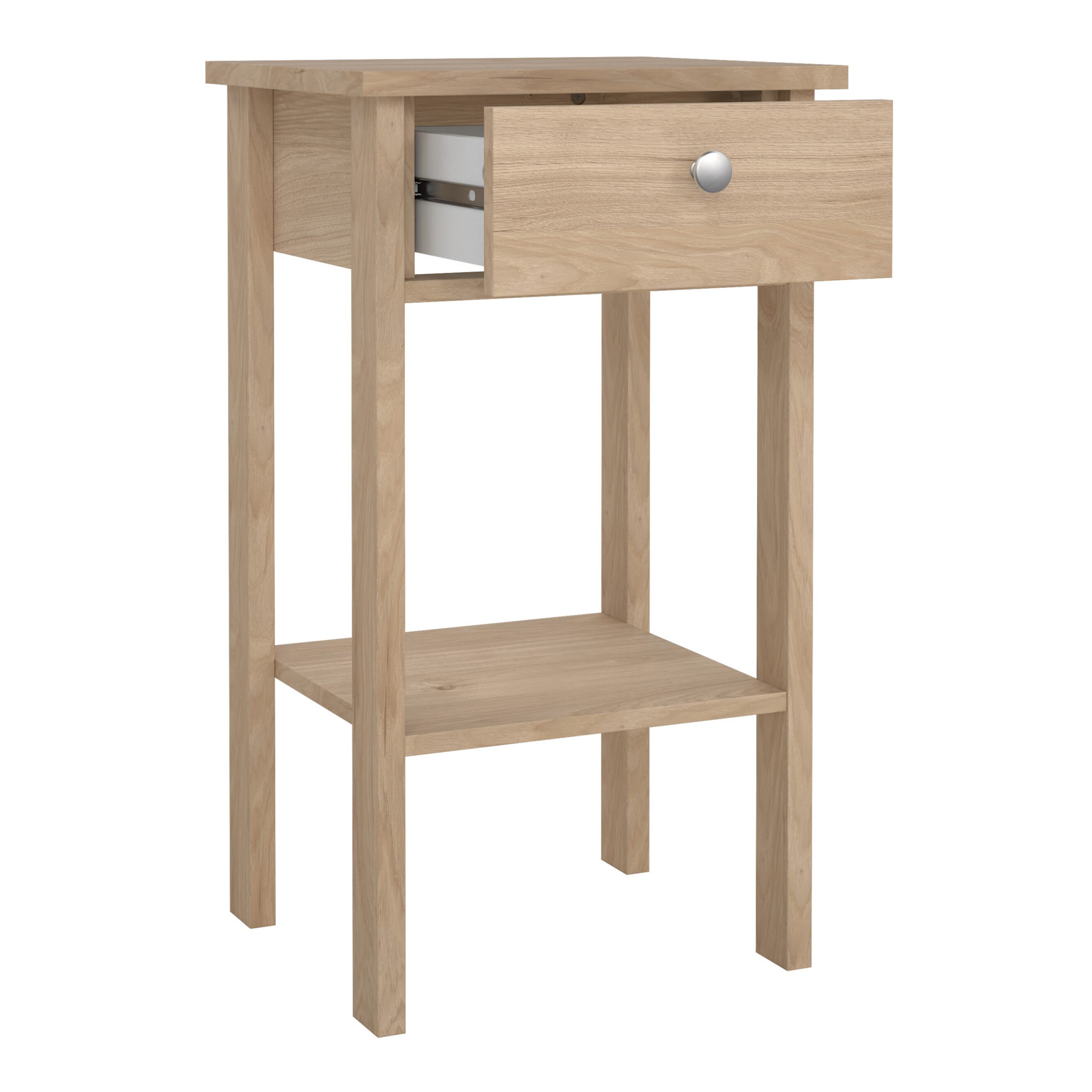 Madrid Bedside Table with 1 Drawers in Jackson Hickory Oak - Image 4
