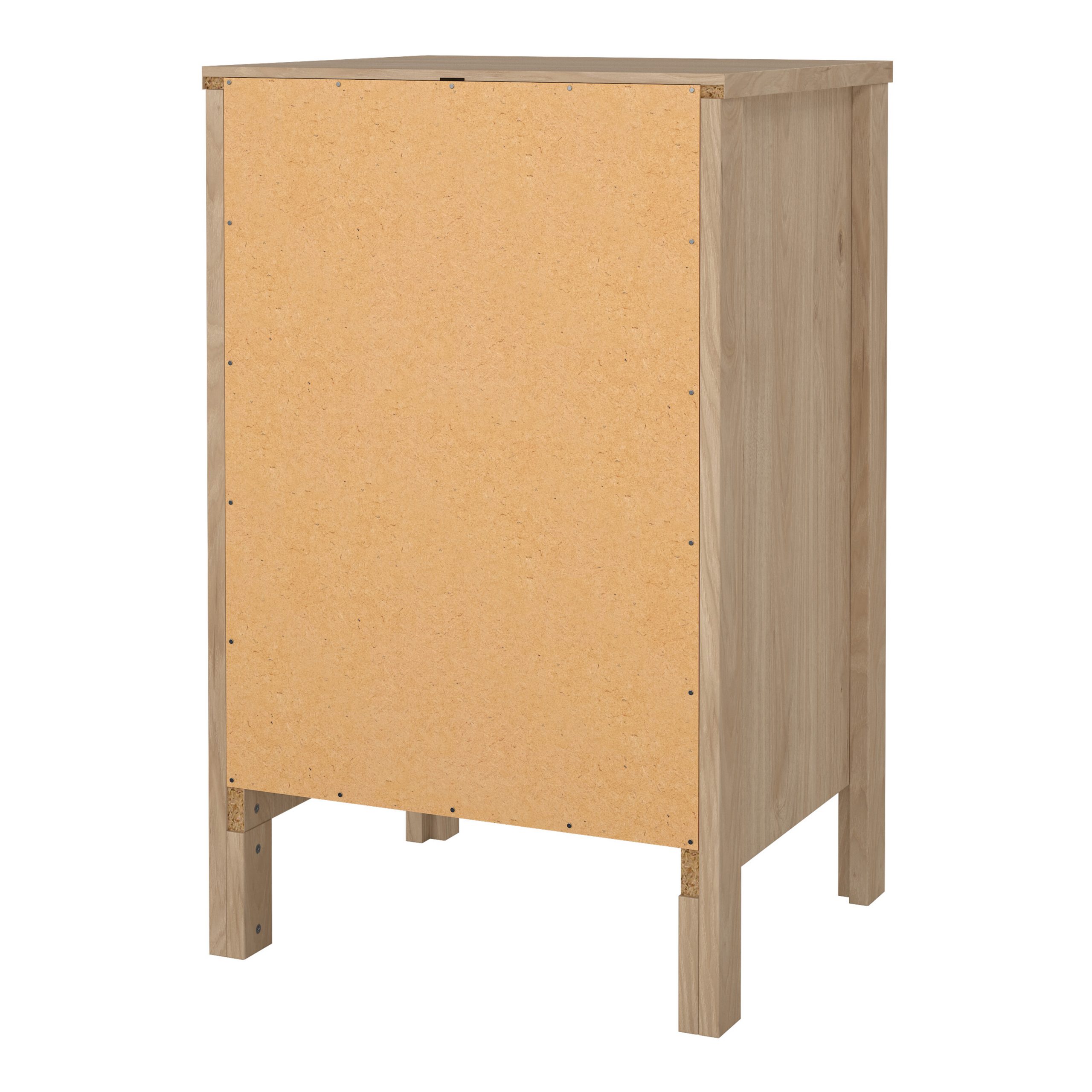 Madrid Bedside Table 3 Drawers in Jackson Hickory Oak - Image 3