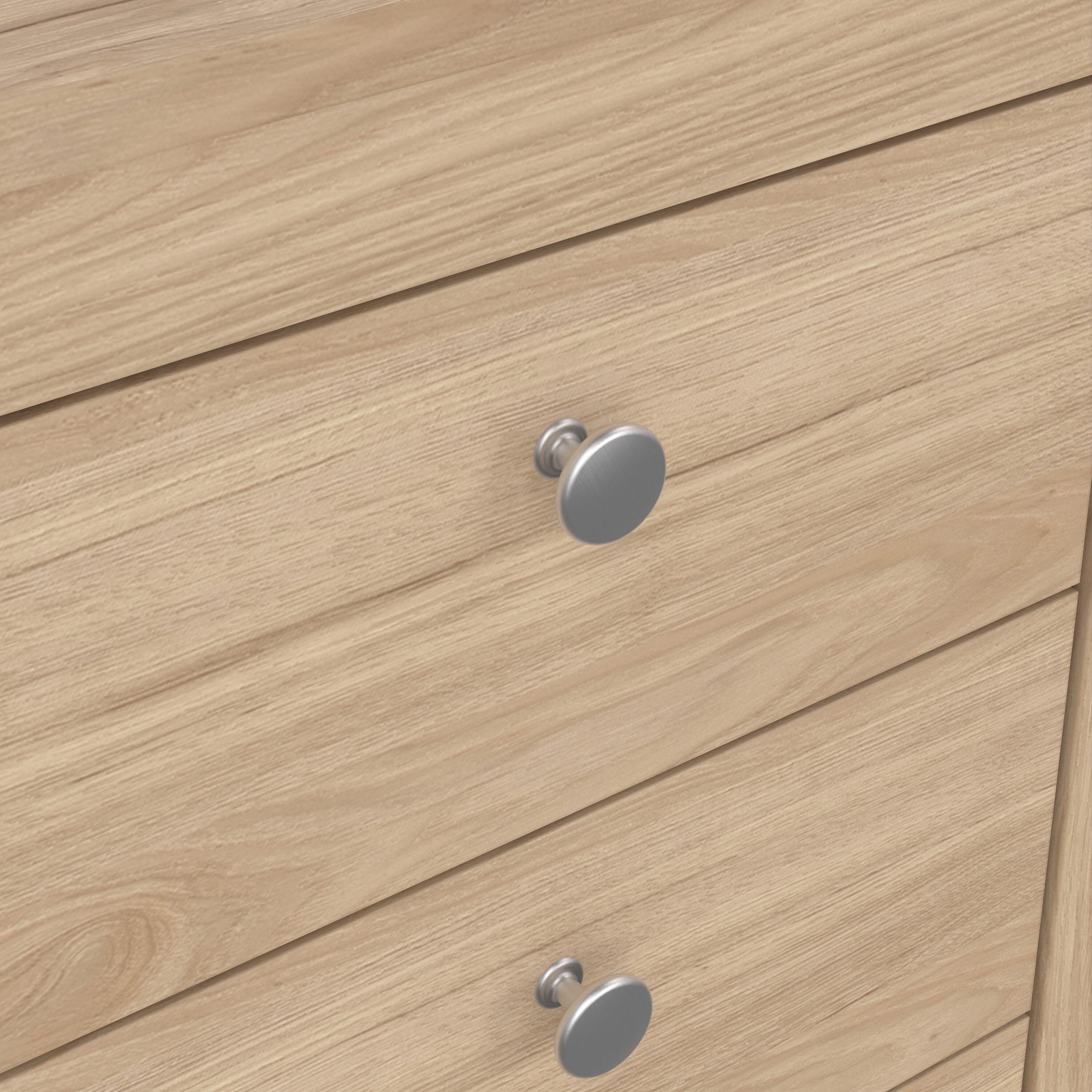 Madrid Bedside Table 3 Drawers in Jackson Hickory Oak - Image 6