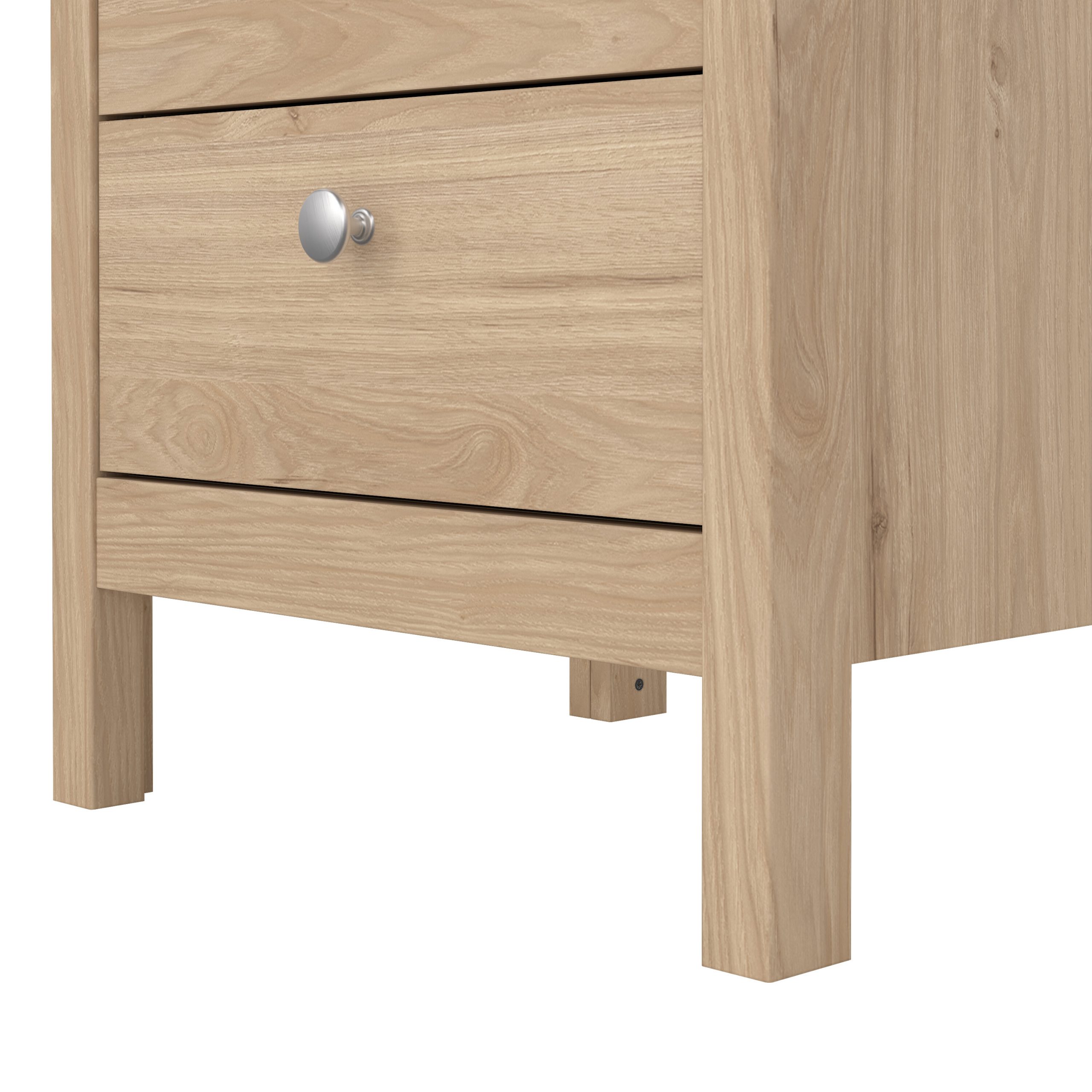 Madrid Bedside Table 3 Drawers in Jackson Hickory Oak - Image 7