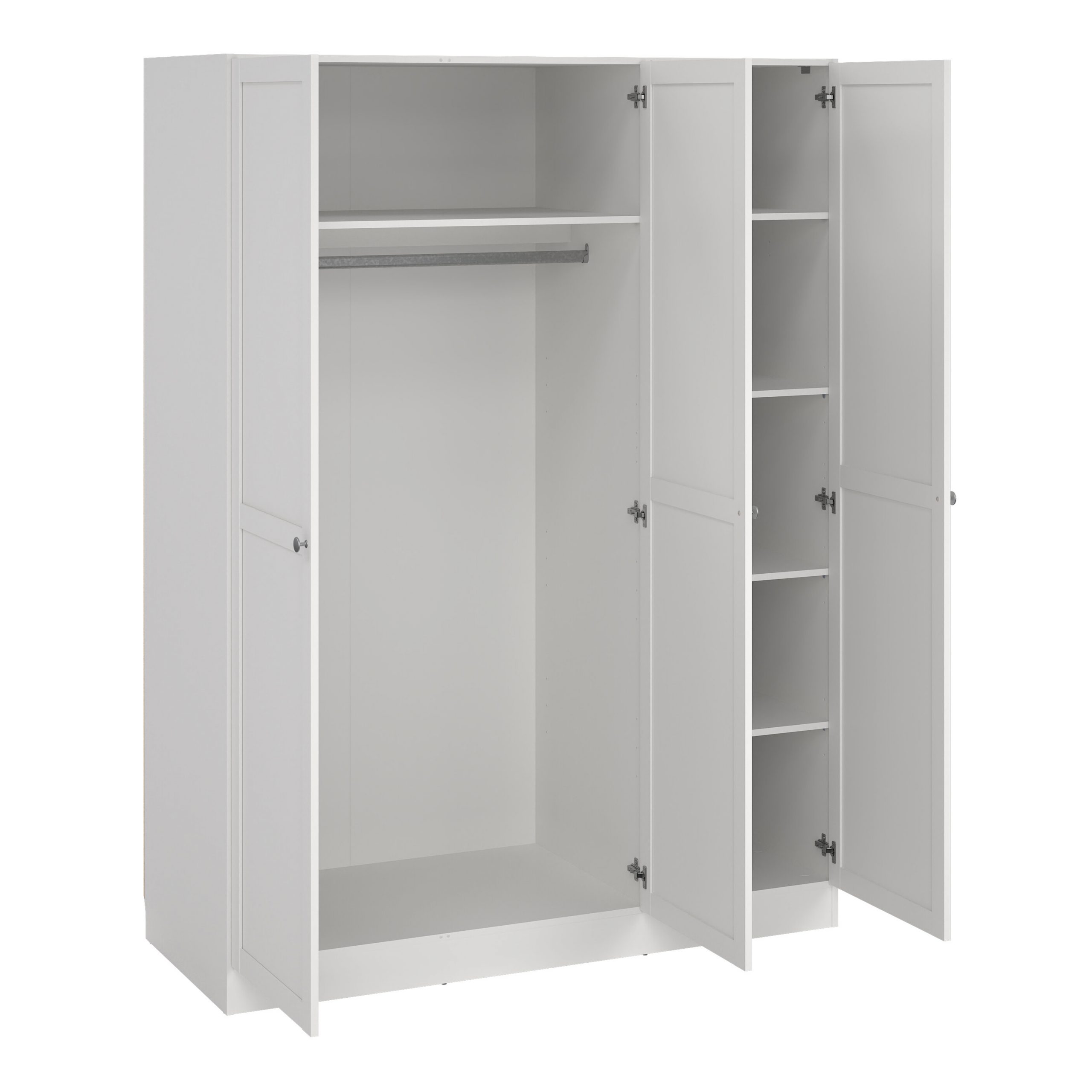 Brande Wardrobe with 3 Frame Doors in White - Image 2