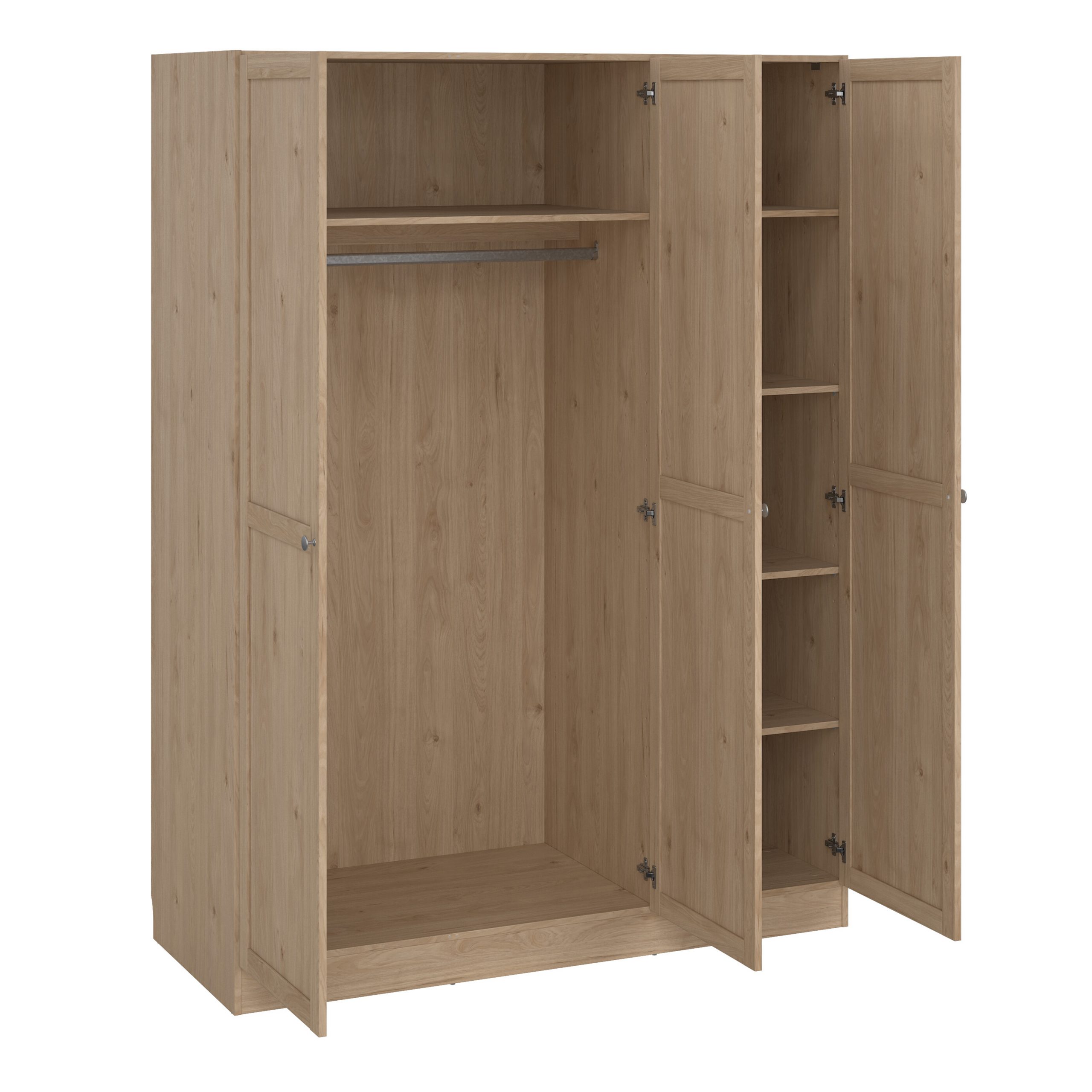 Brande Wardrobe with 3 Frame Doors in Jackson Hickory Oak - Image 2