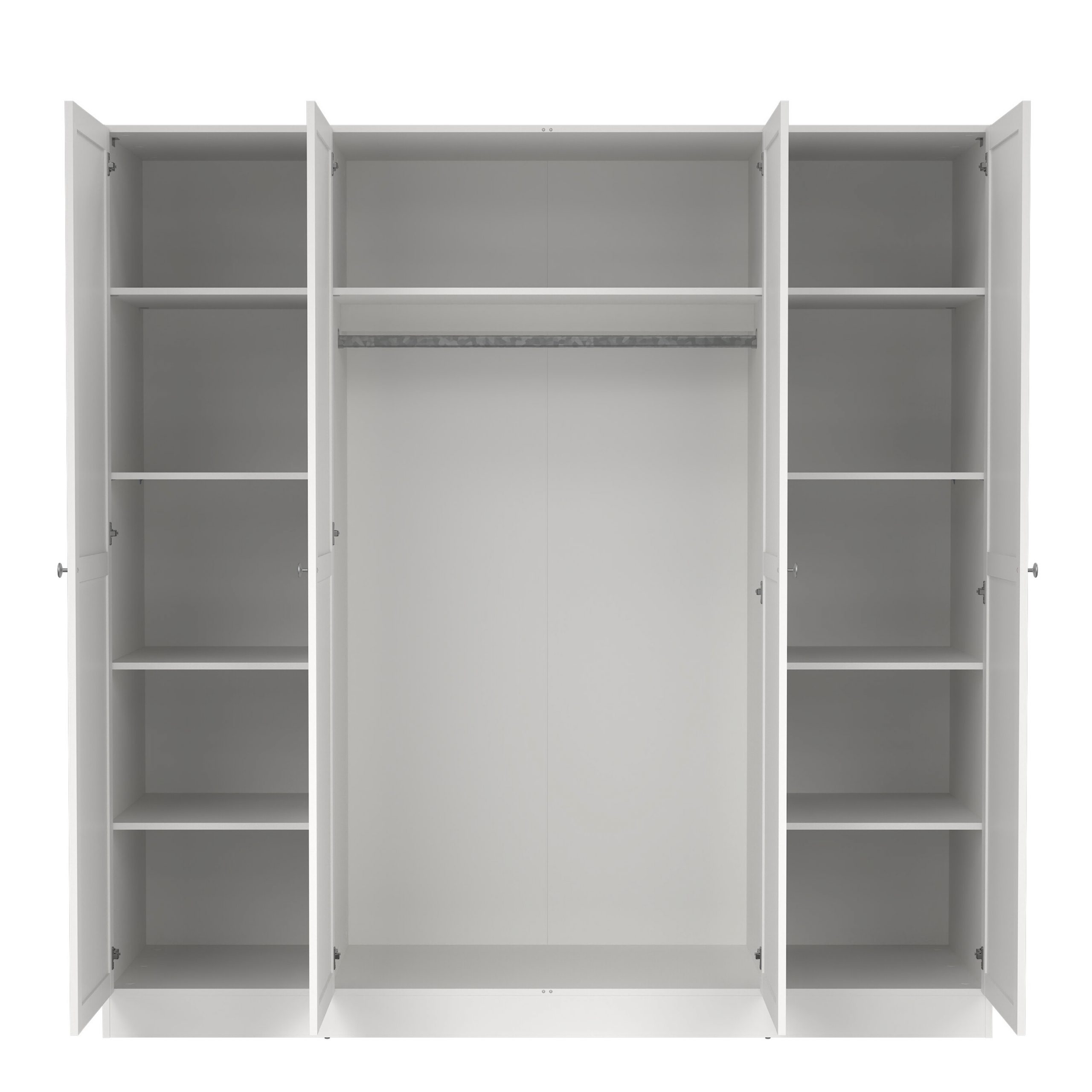 Brande Wardrobe with 4 Frame Doors in White - Image 3