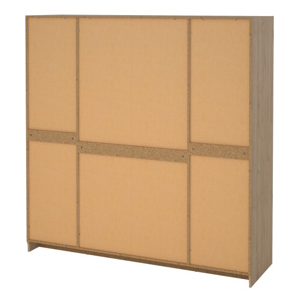 Brande Wardrobe with 4 Frame Doors in Jackson Hickory Oak - Image 3