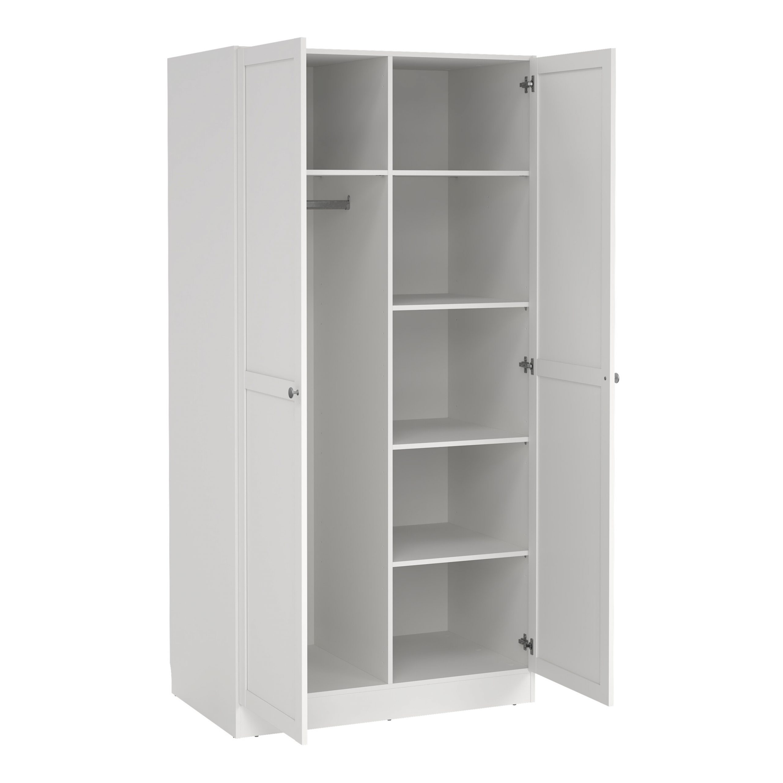 Brande Wardrobe with 2 Frame Doors in White - Image 4
