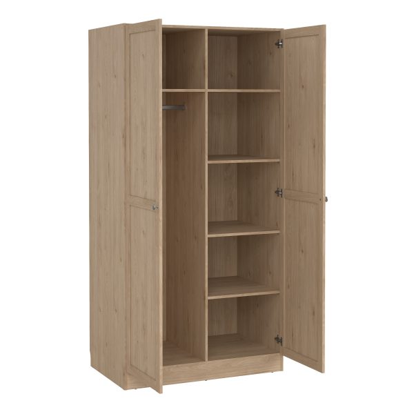 Brande Wardrobe with 2 Frame Doors in Jackson Hickory - Image 4