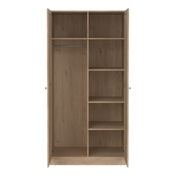 Brande Wardrobe with 2 Frame Doors in Jackson Hickory - Image 5