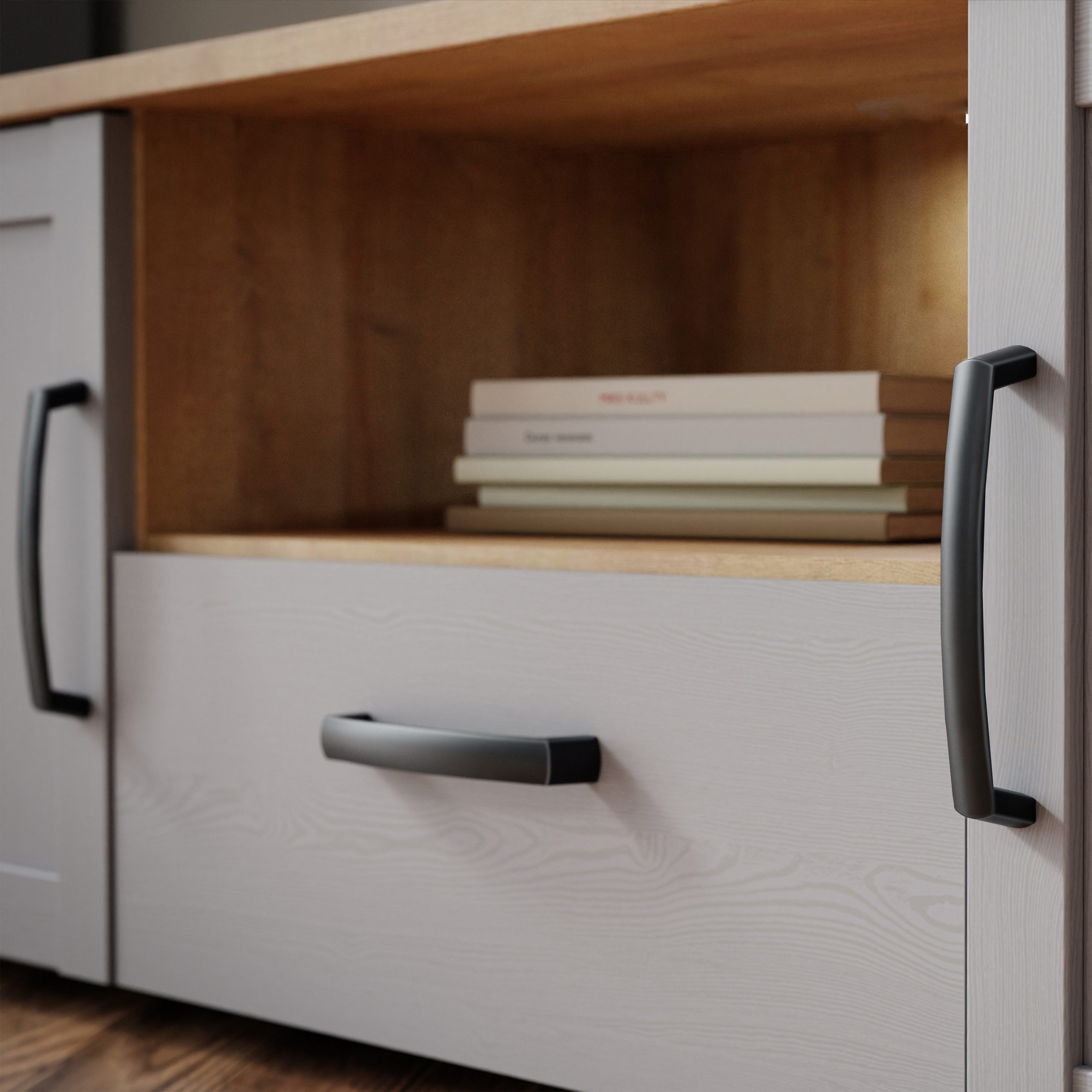 Bohol 2 Door 1 Drawer TV Unit  in Riviera Oak/Grey Oak - Image 4