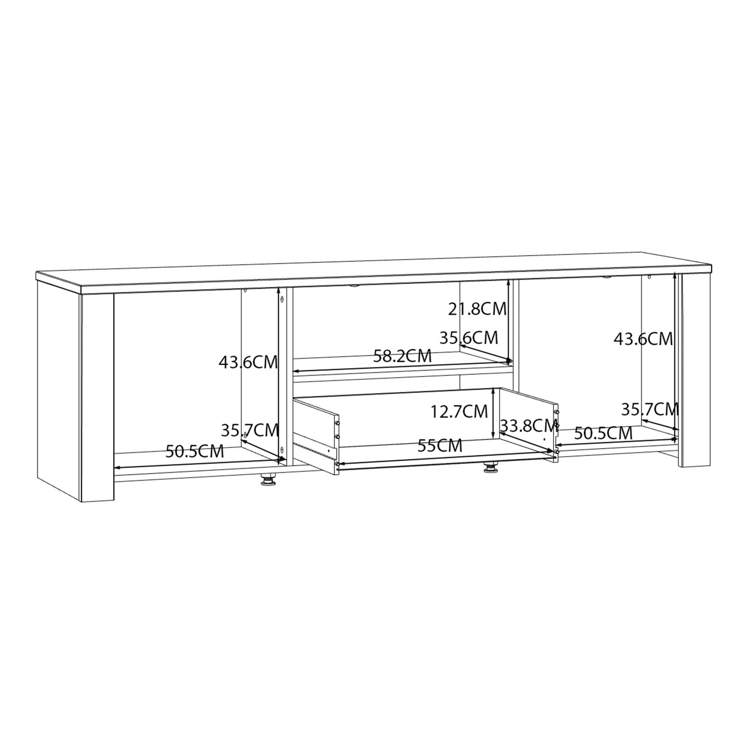 Bohol TV Unit Inc. LED Light in Riviera Oak/Navy - Image 7