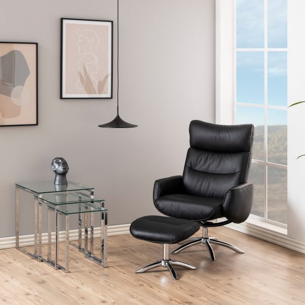 Katrine Nest of Tables with Glass Top Set of 3 - Image 3