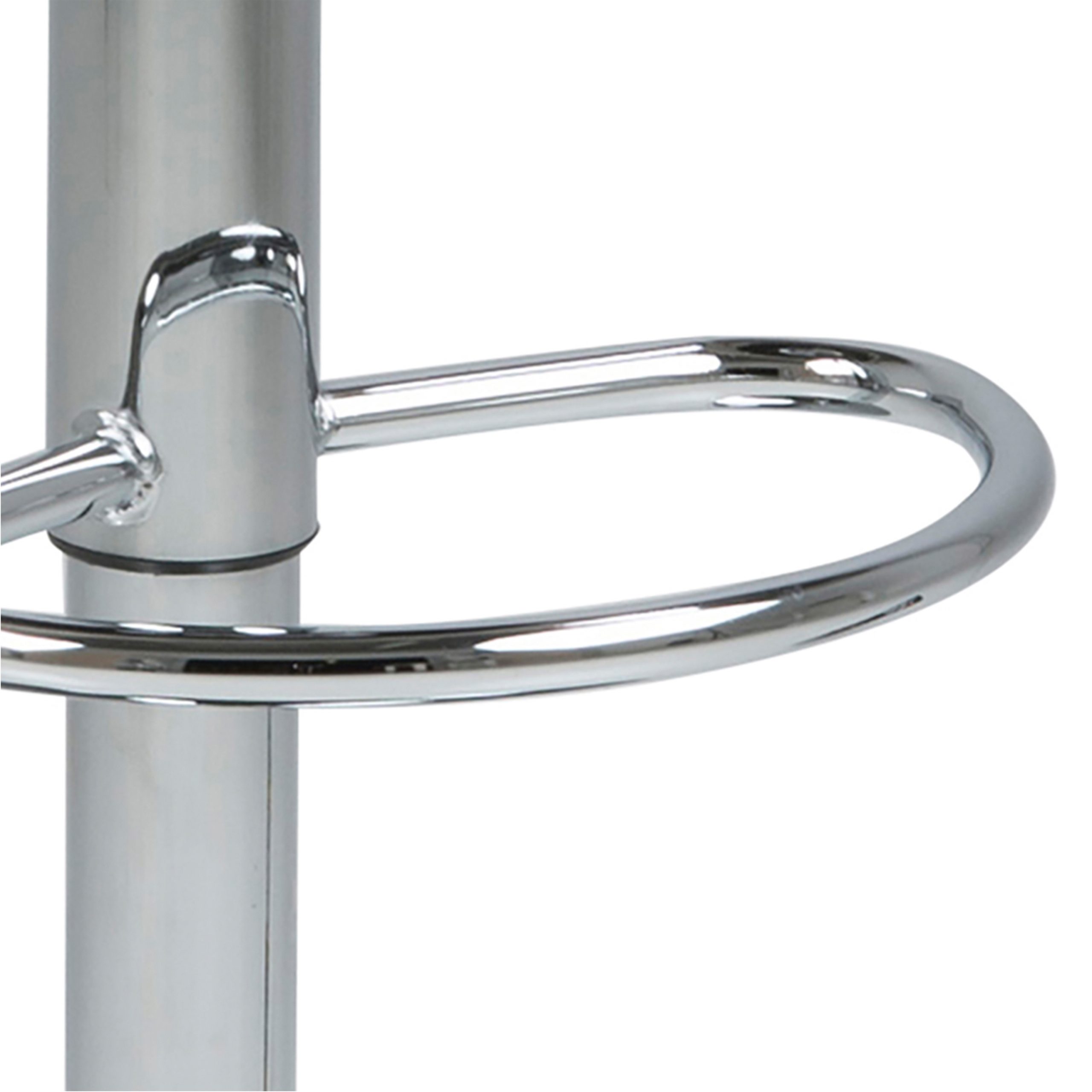Plump Light Grey Swivel Bar Stool with Open Back - Image 5